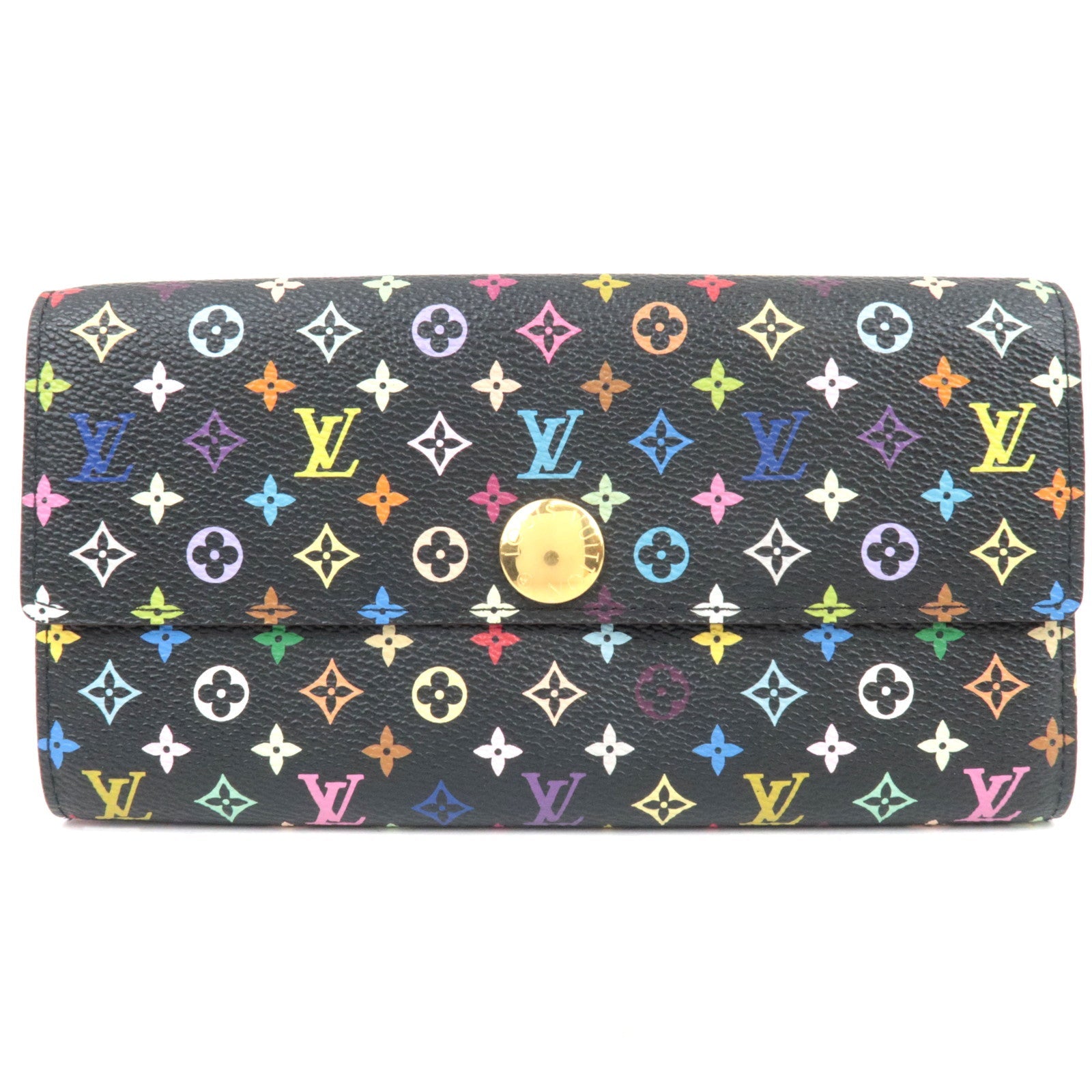 Louis Vuitton Monogram Multicolor Portefeuille Sarah Long Wallet Noir M93533 TH401780646