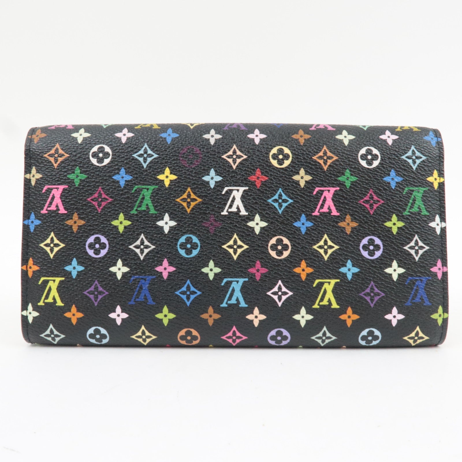 Louis Vuitton Monogram Multicolor Portefeuille Sarah Long Wallet Noir M93533 TH4017