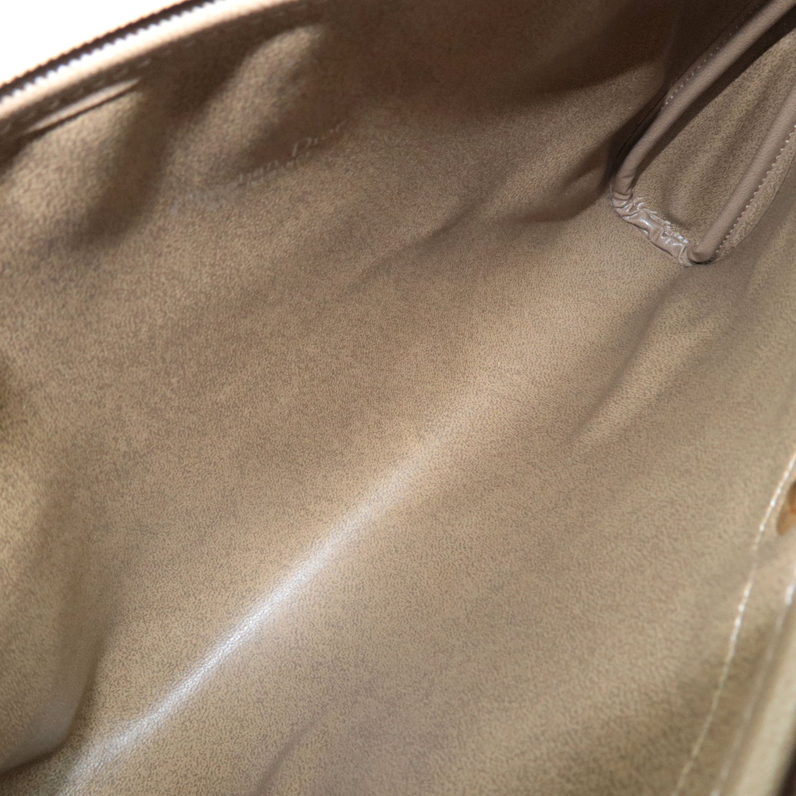 Christian Dior Honeycomb Clutch Bag Pouch PVC Leather Beige