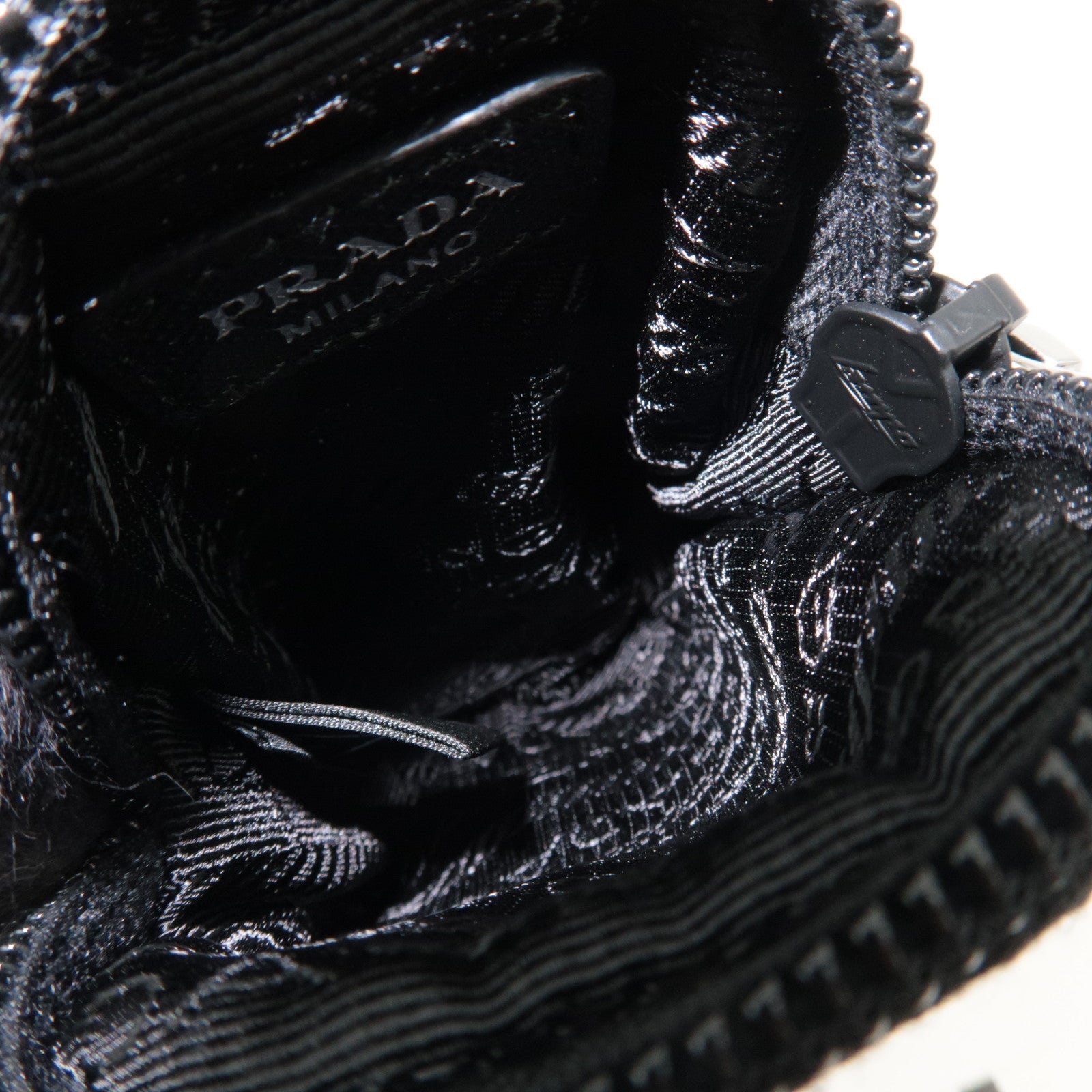 PRADA Detachable MIni Pouch Bag Charm Nylon Black