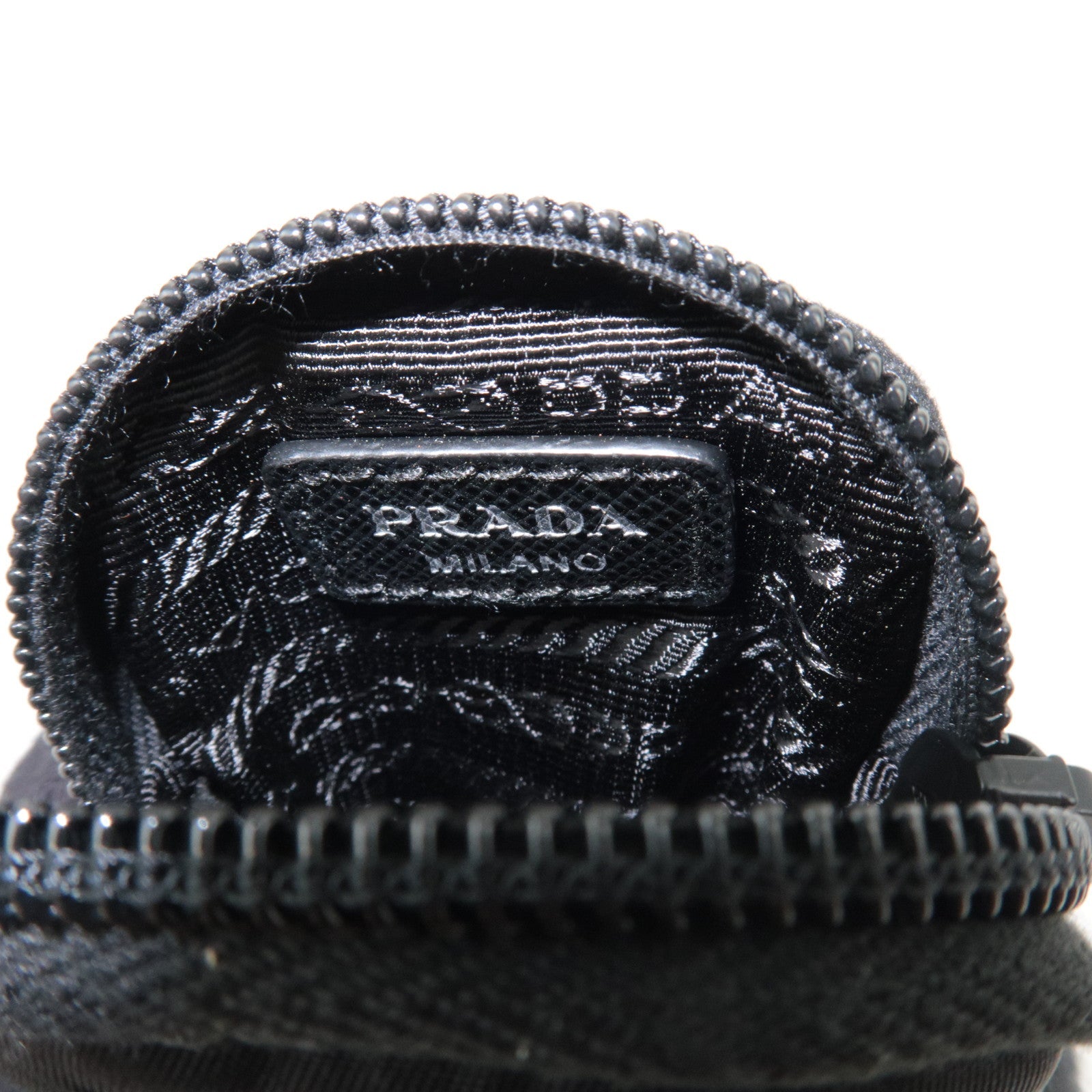 PRADA Detachable MIni Pouch Bag Charm Nylon Black