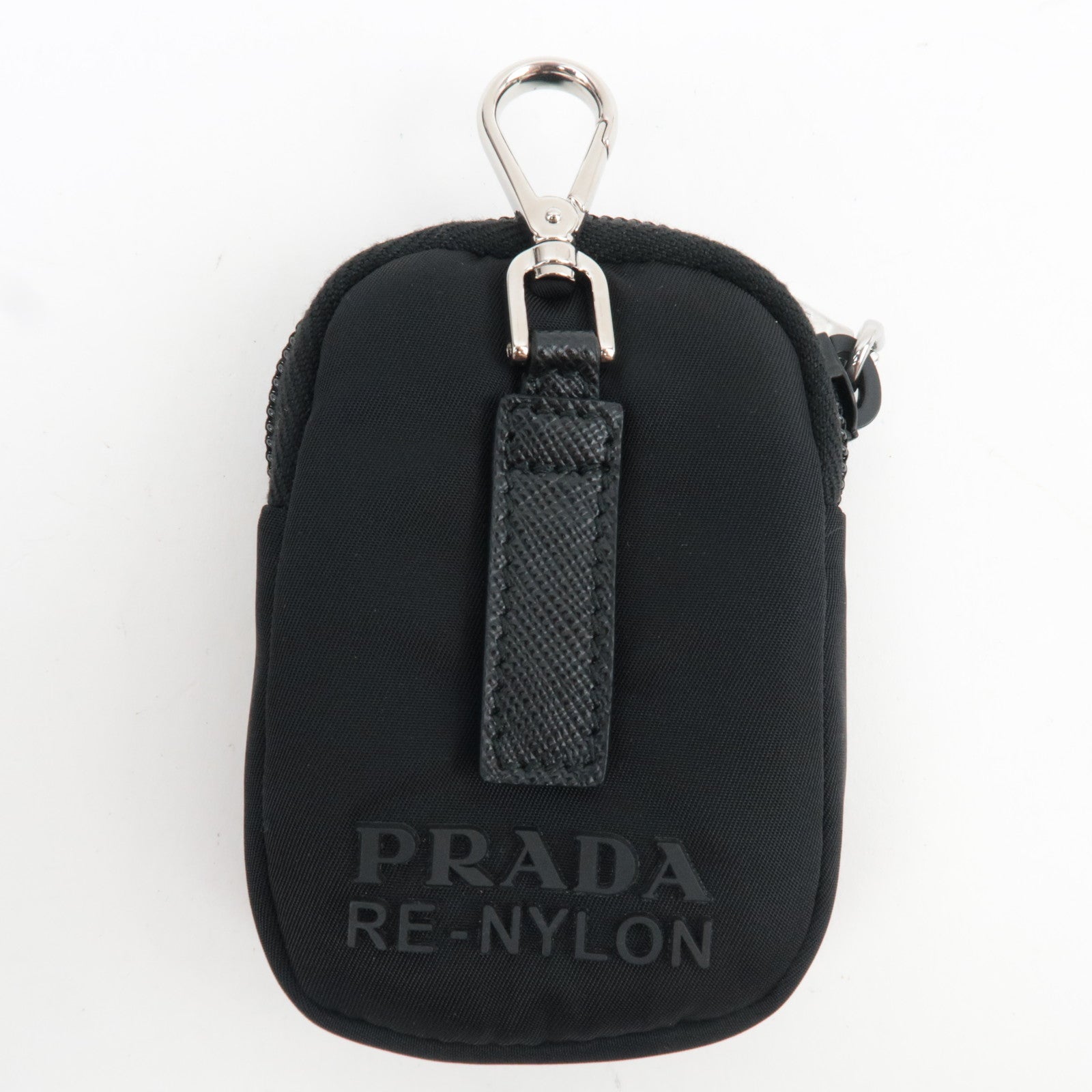 PRADA Detachable MIni Pouch Bag Charm Nylon Black