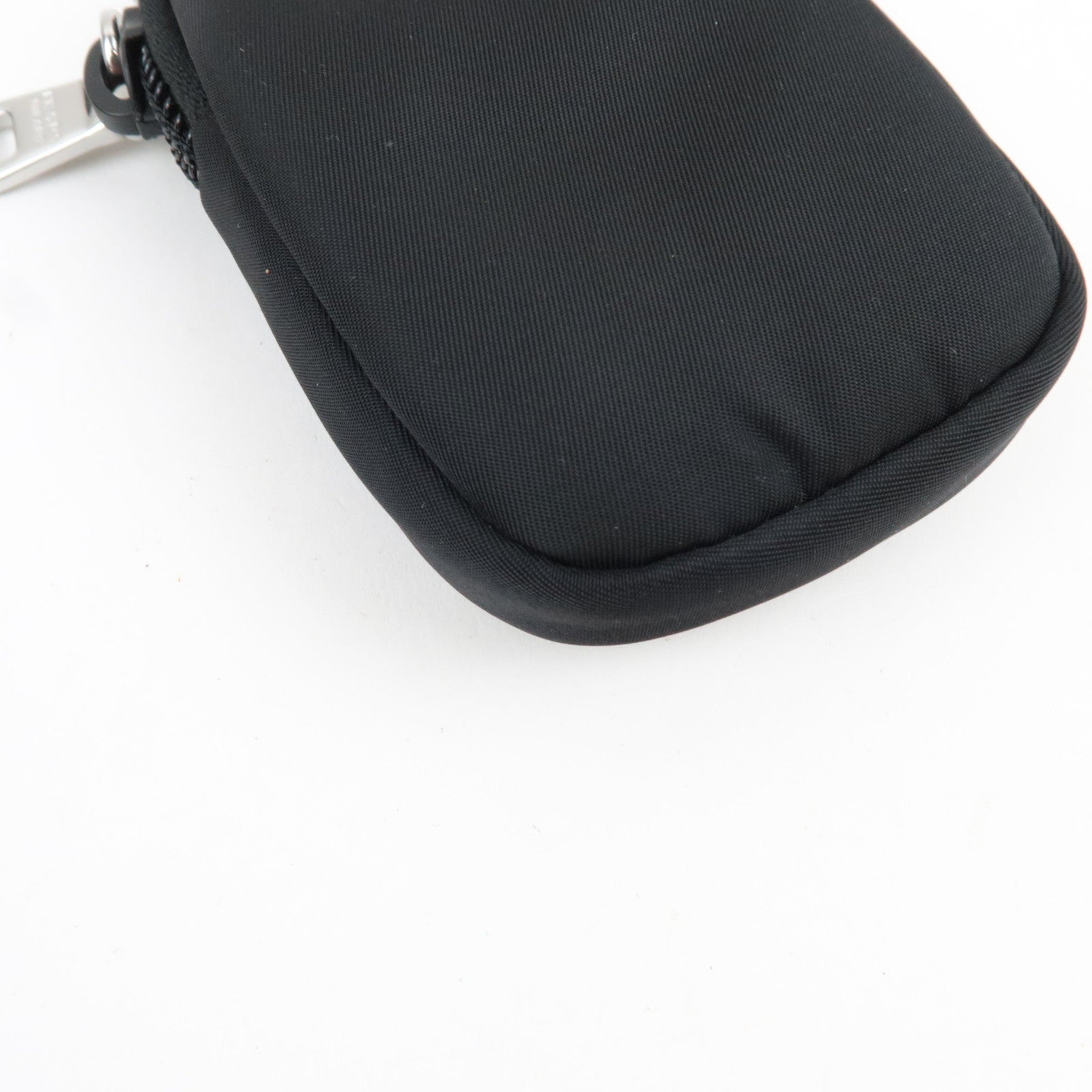 PRADA Detachable MIni Pouch Bag Charm Nylon Black