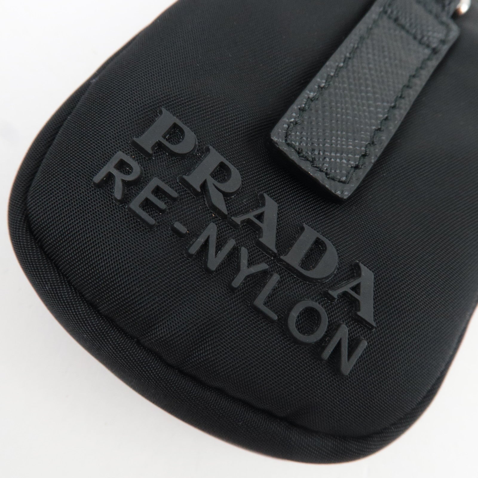PRADA Detachable MIni Pouch Bag Charm Nylon Black