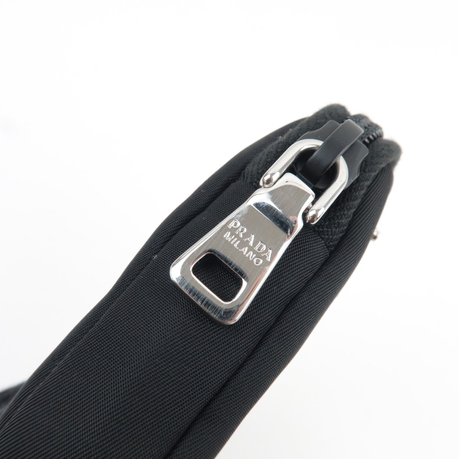 PRADA Detachable MIni Pouch Bag Charm Nylon Black