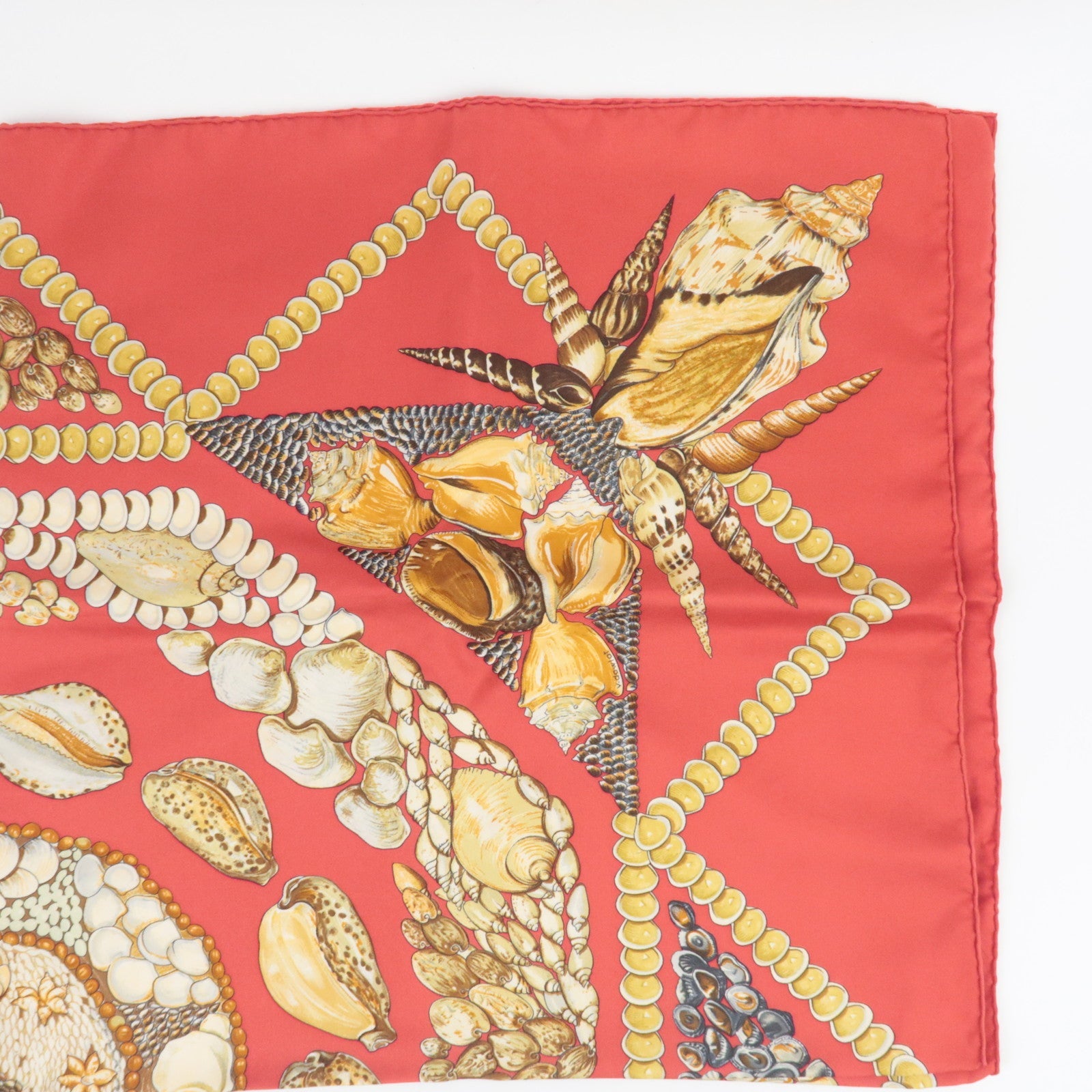 HERMES Carre 90 Scarf Rocaille 100% Silk Red *Box