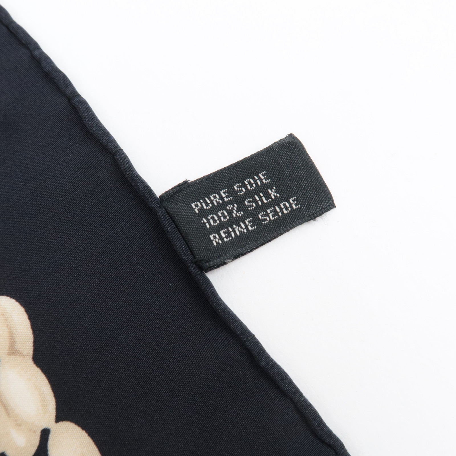 Christian Dior Scarf Pearl Chain Print 100% Silk White Black