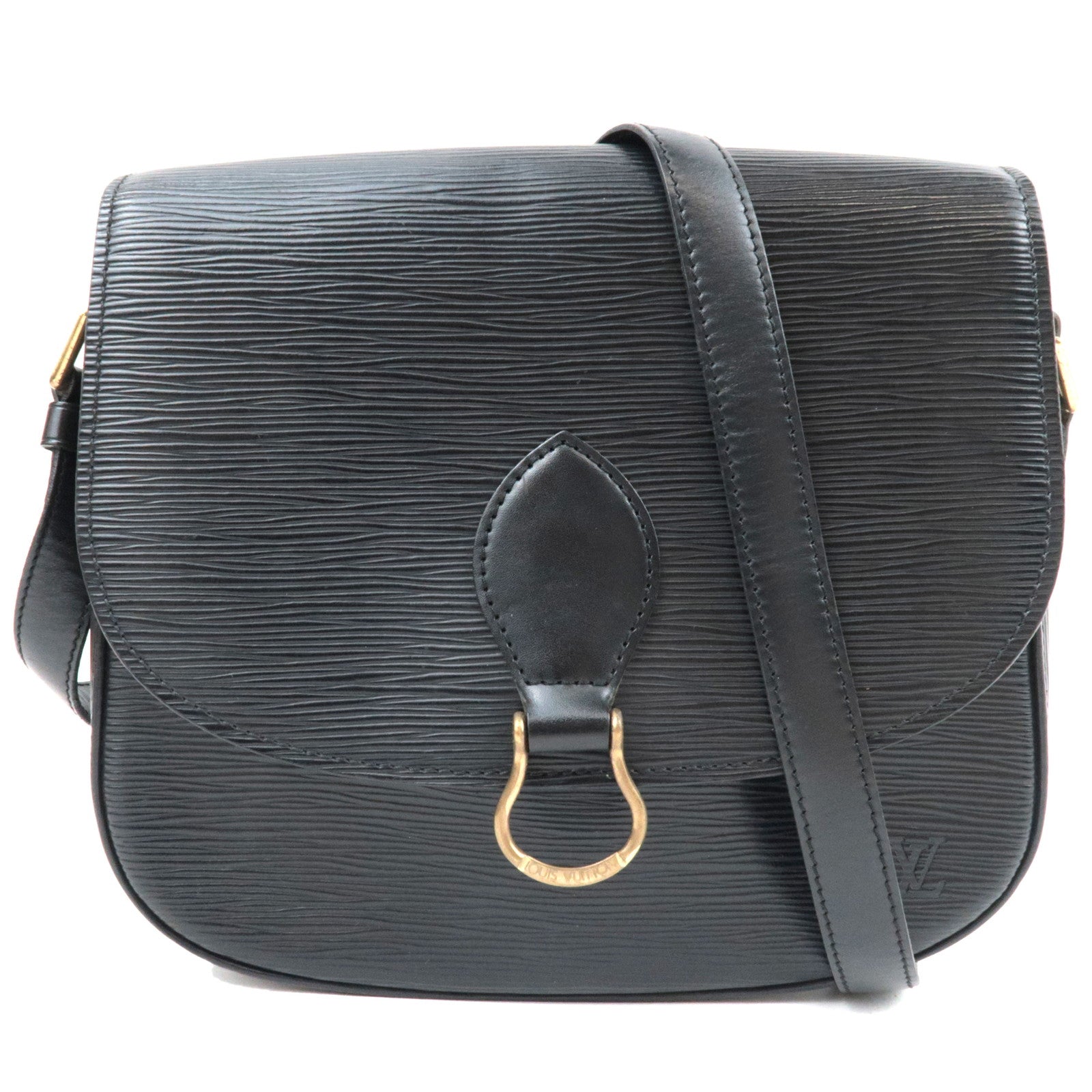 Louis Vuitton Epi Saint Cloud Shoulder Bag Noir M52192 TH0957 80683