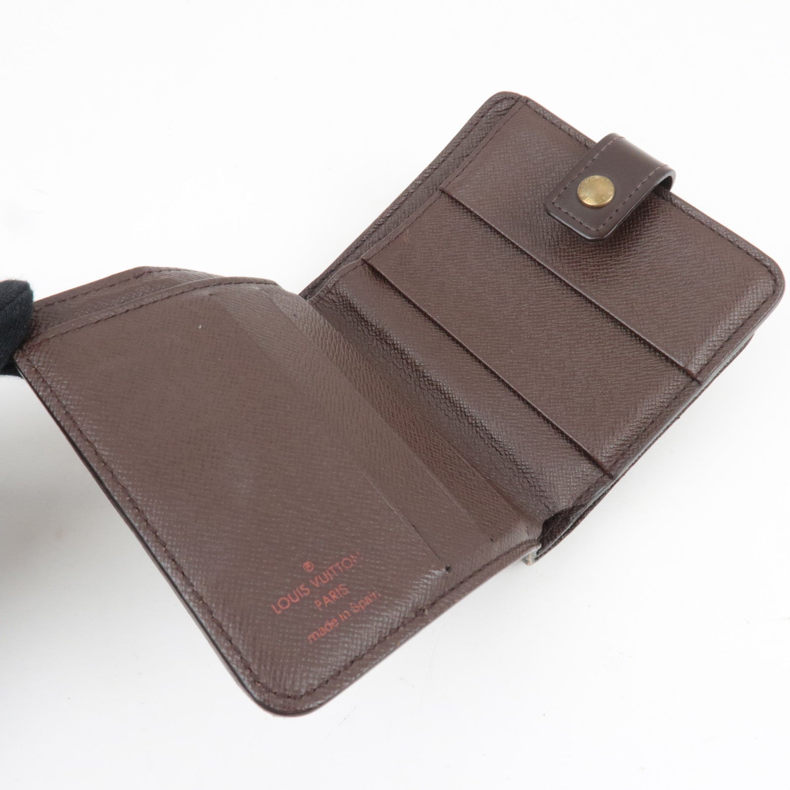 Louis Vuitton Damier Compact Zip Small Wallet N61668 CA1024