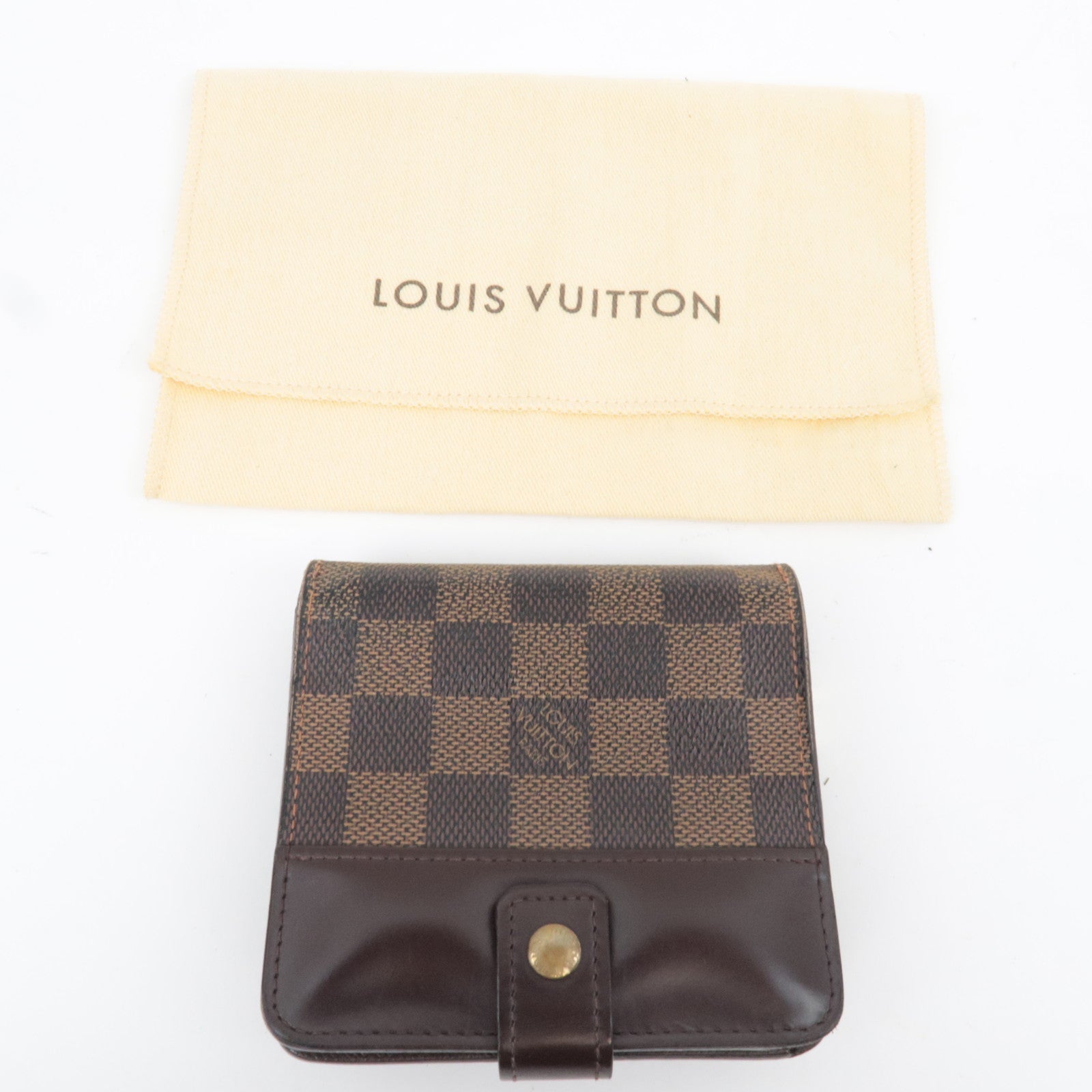 Louis Vuitton Damier Compact Zip Small Wallet N61668 CA1024