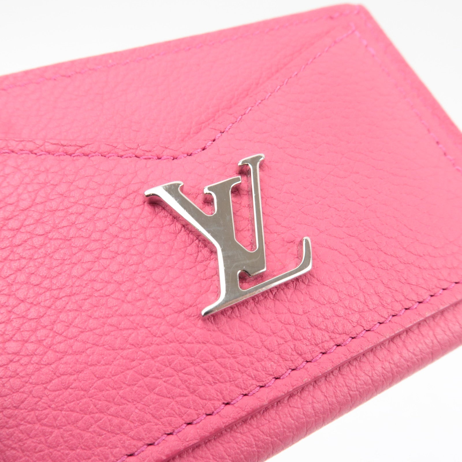 Louis Vuitton Porte Carte Lockme Card Case Hot Pink M68555 RFID *Box, Dust bag