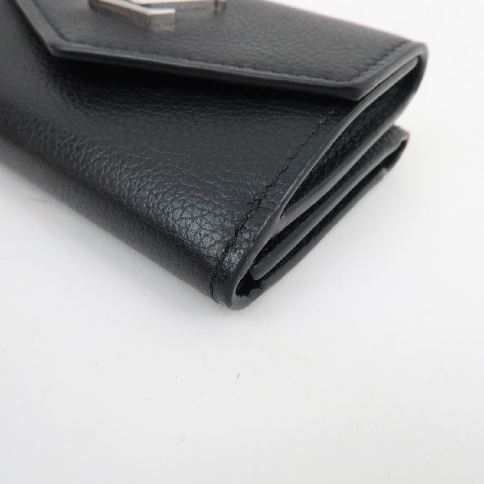 Louis Vuitton Portefeuille Lock Mini Tri-Fold Wallet Noir M63921 RFID *Box, Dust bag