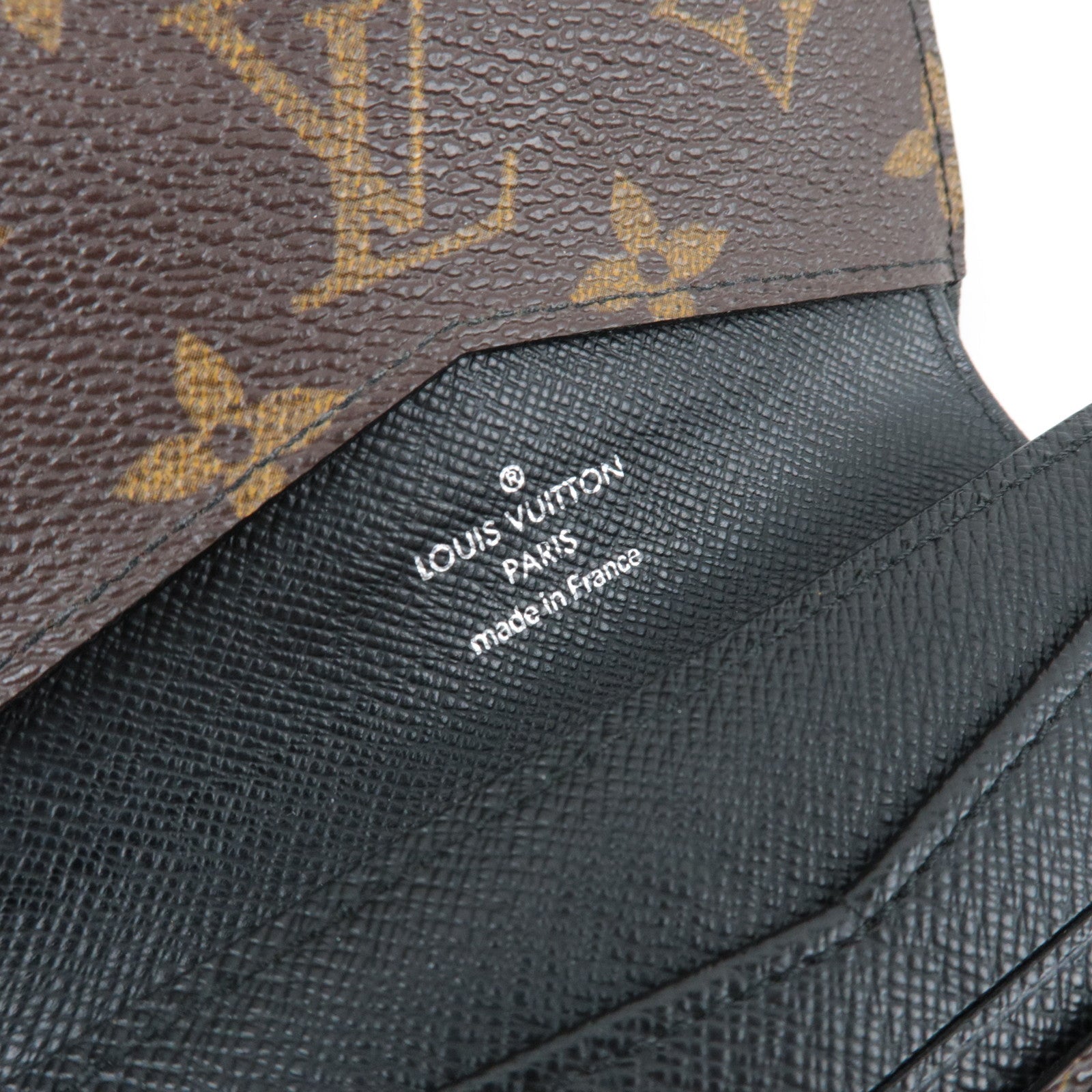 Louis Vuitton Monogram Macassar Portefeuille Compact Small Wallet M0167 MI0161 *Box, Dust bag, Chain