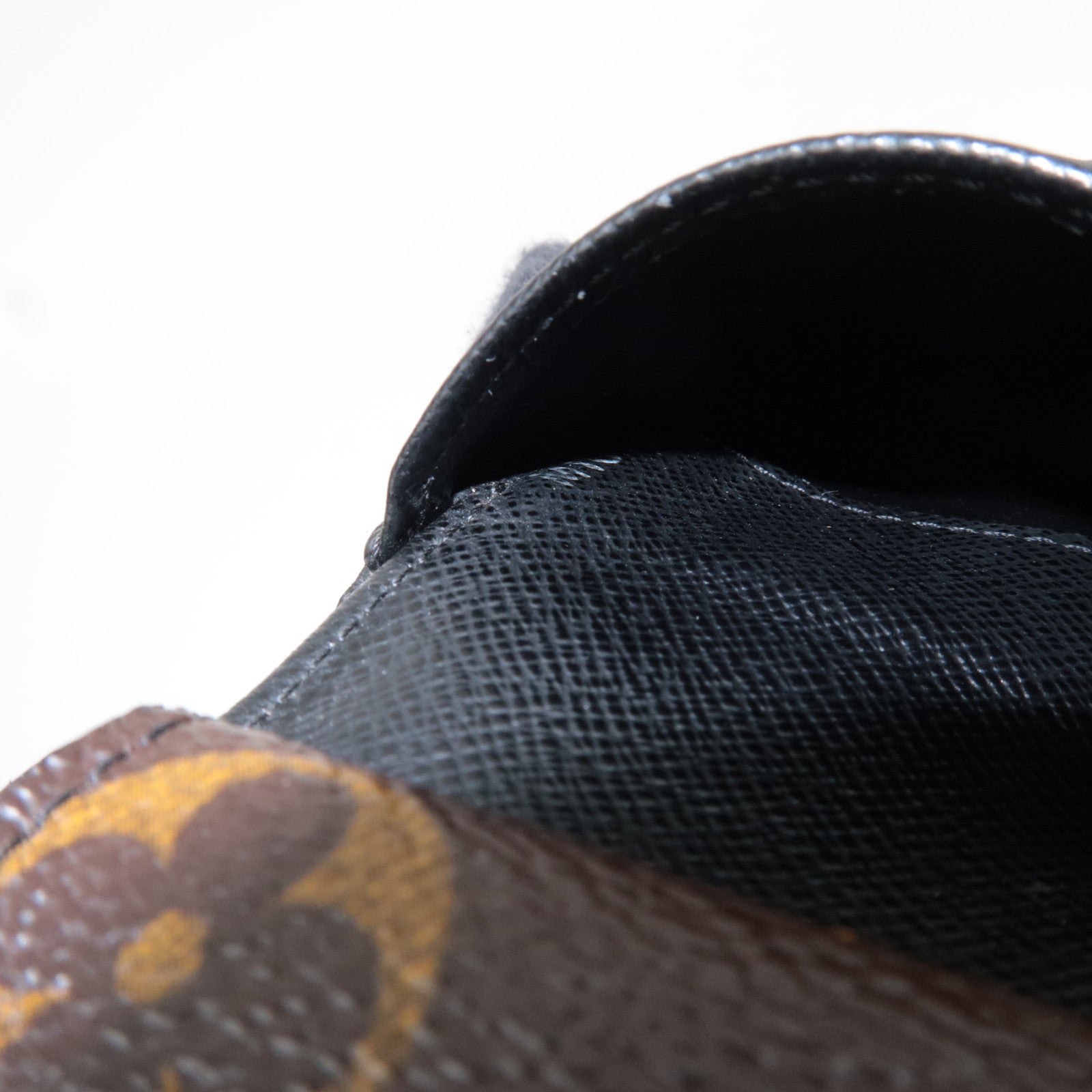 Louis Vuitton Monogram Macassar Portefeuille Compact Small Wallet M0167 MI0161 *Box, Dust bag, Chain