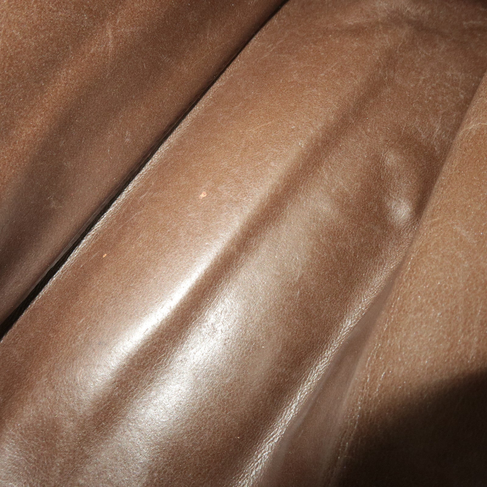 FENDI Zucca Clutch Bag Canvas Leather Brown Black