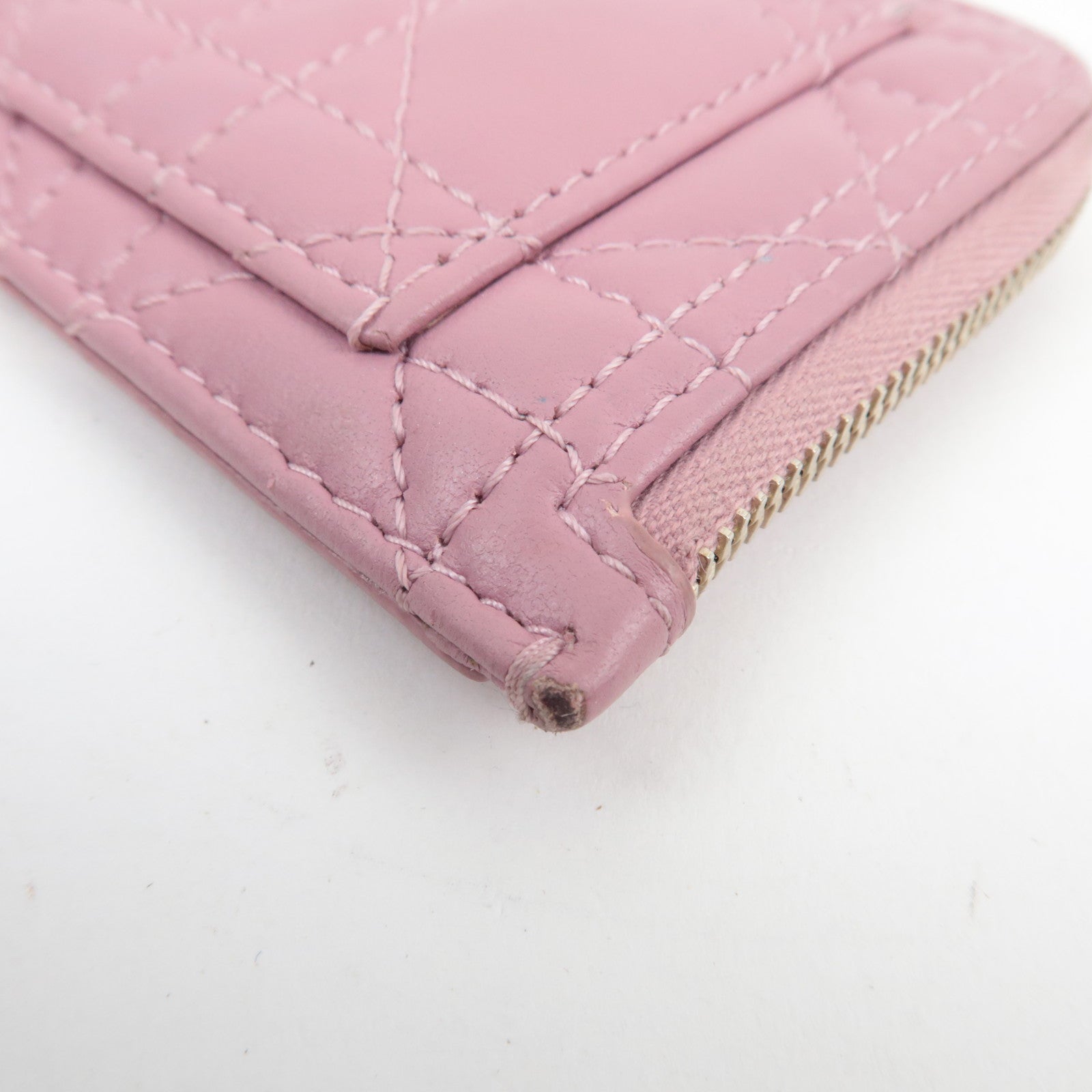 Christian Dior Lady Dior Fragment Case Leather Pink