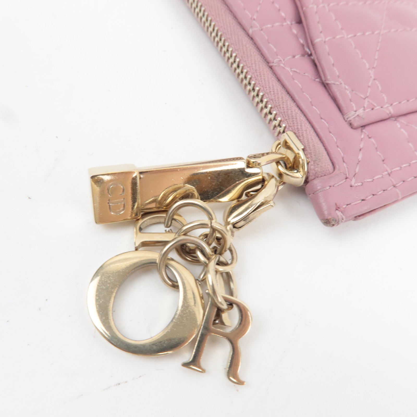 Christian Dior Lady Dior Fragment Case Leather Pink