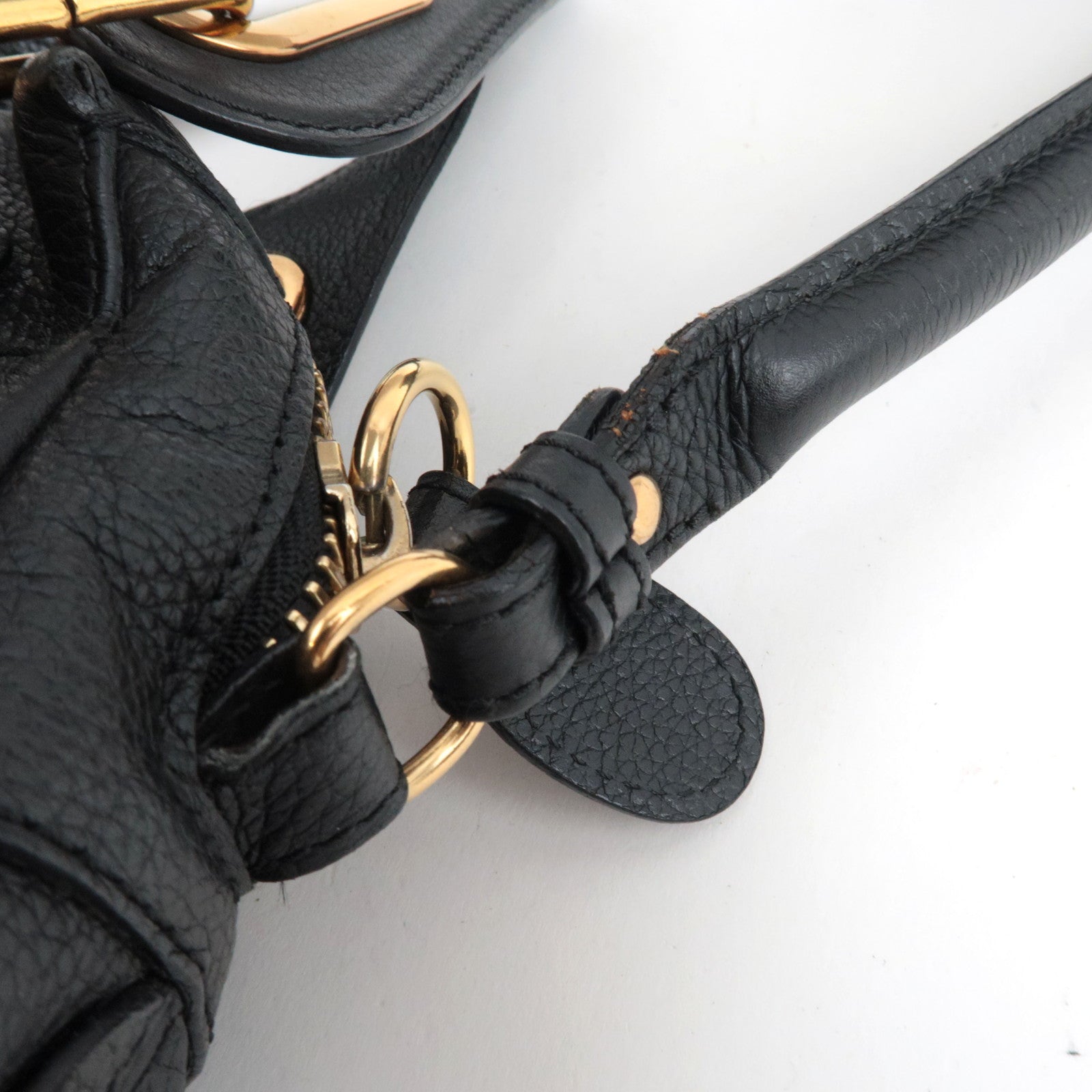 Chloe Paraty 2Way Handbag Leather Black