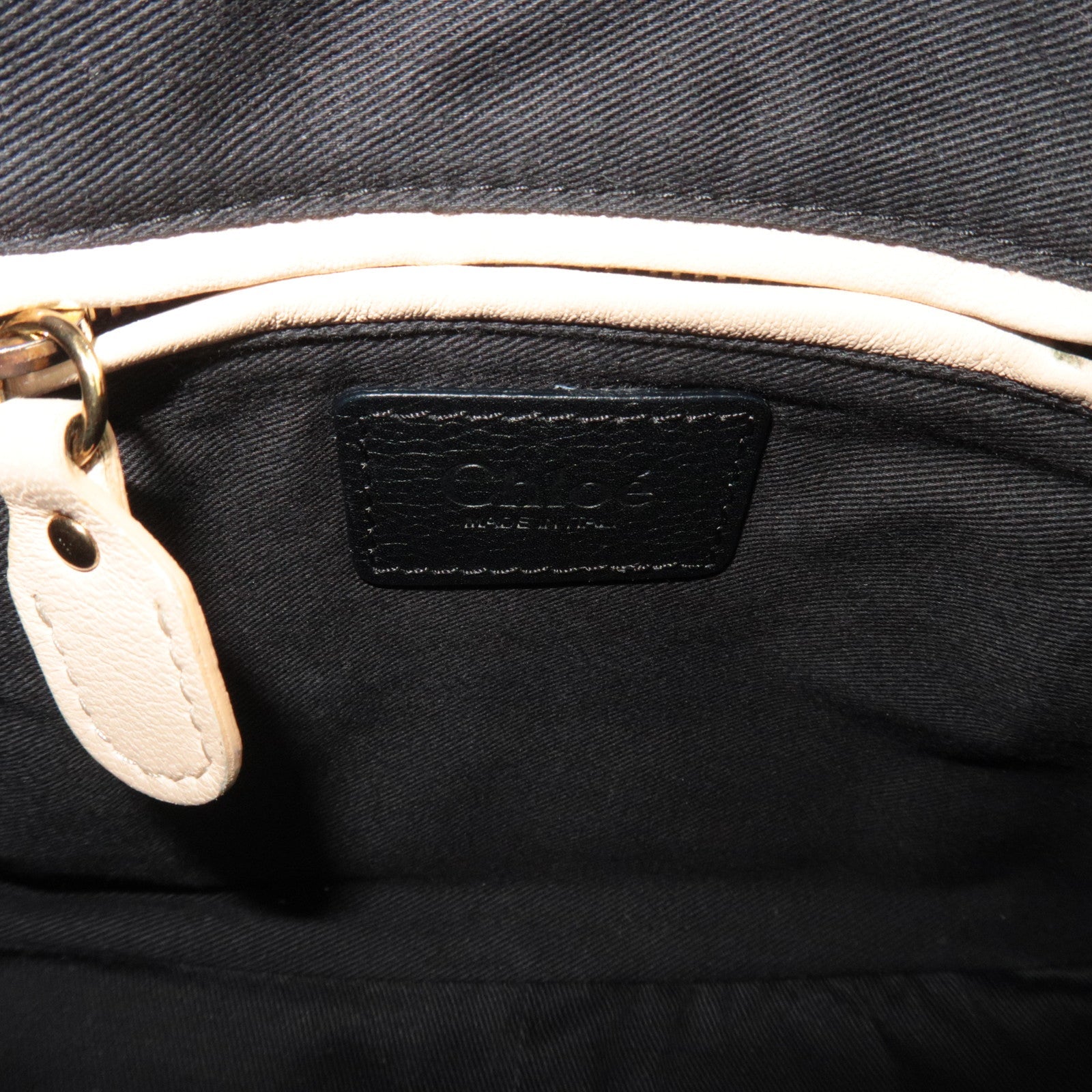 Chloe Paraty 2Way Handbag Leather Black