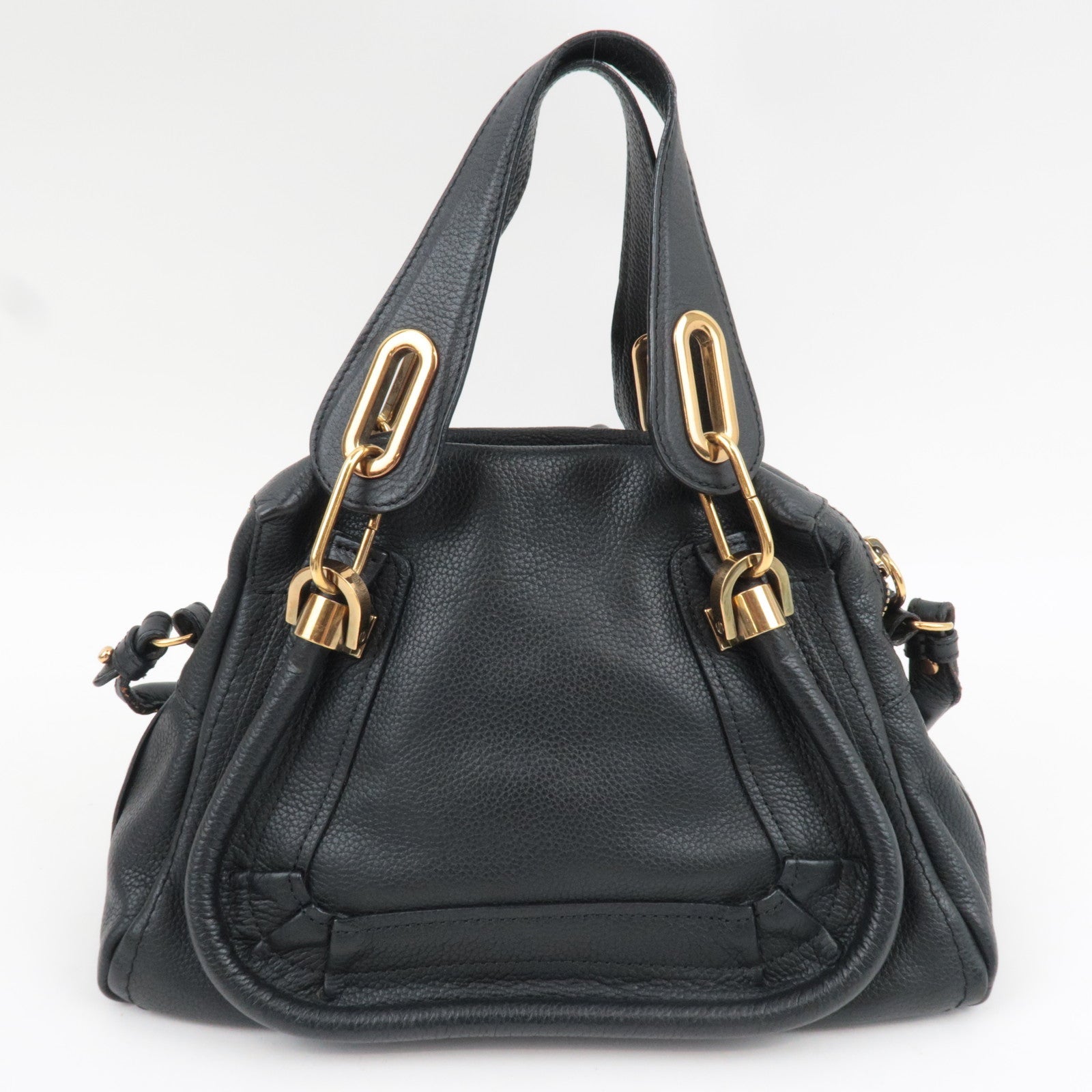 Chloe Paraty 2Way Handbag Leather Black
