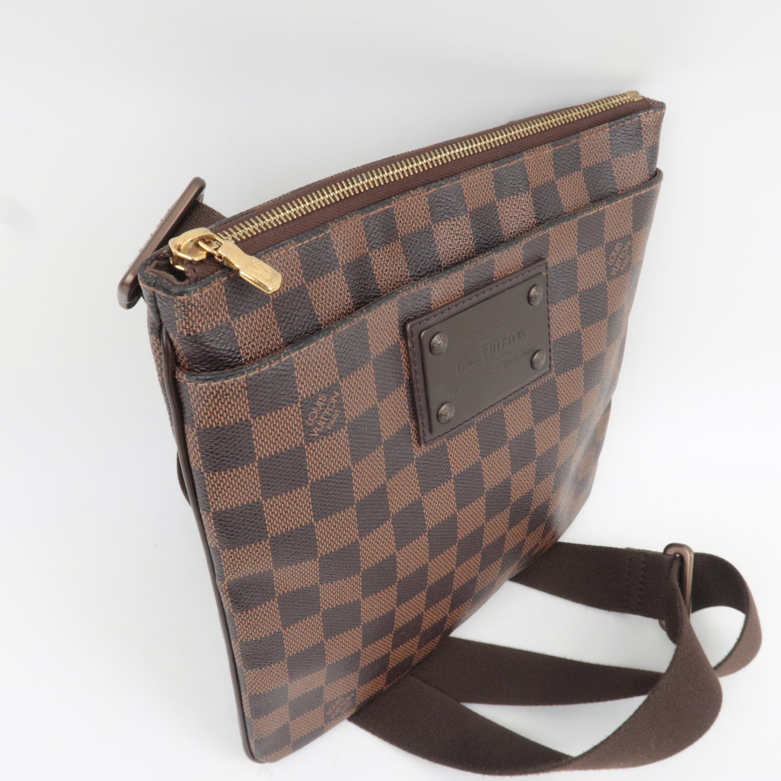 Louis Vuitton Damier Pochette Plat Brooklyn Shoulder Bag N41100 RI4102