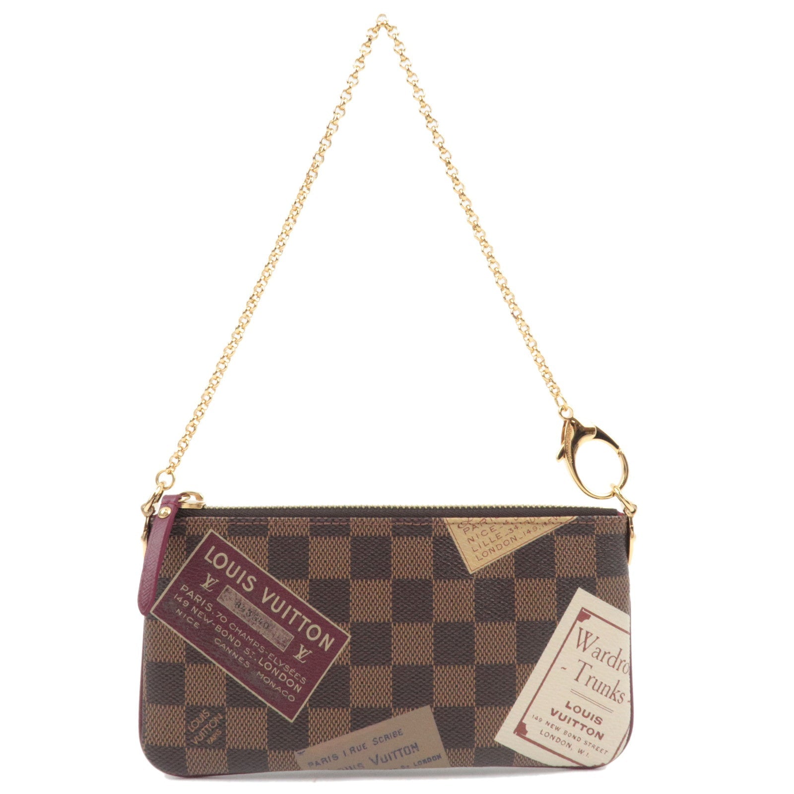 Louis Vuitton Label Collection Damier Pochette Milla MM Mini Bag N63080 AA2069 *Dust bag81098