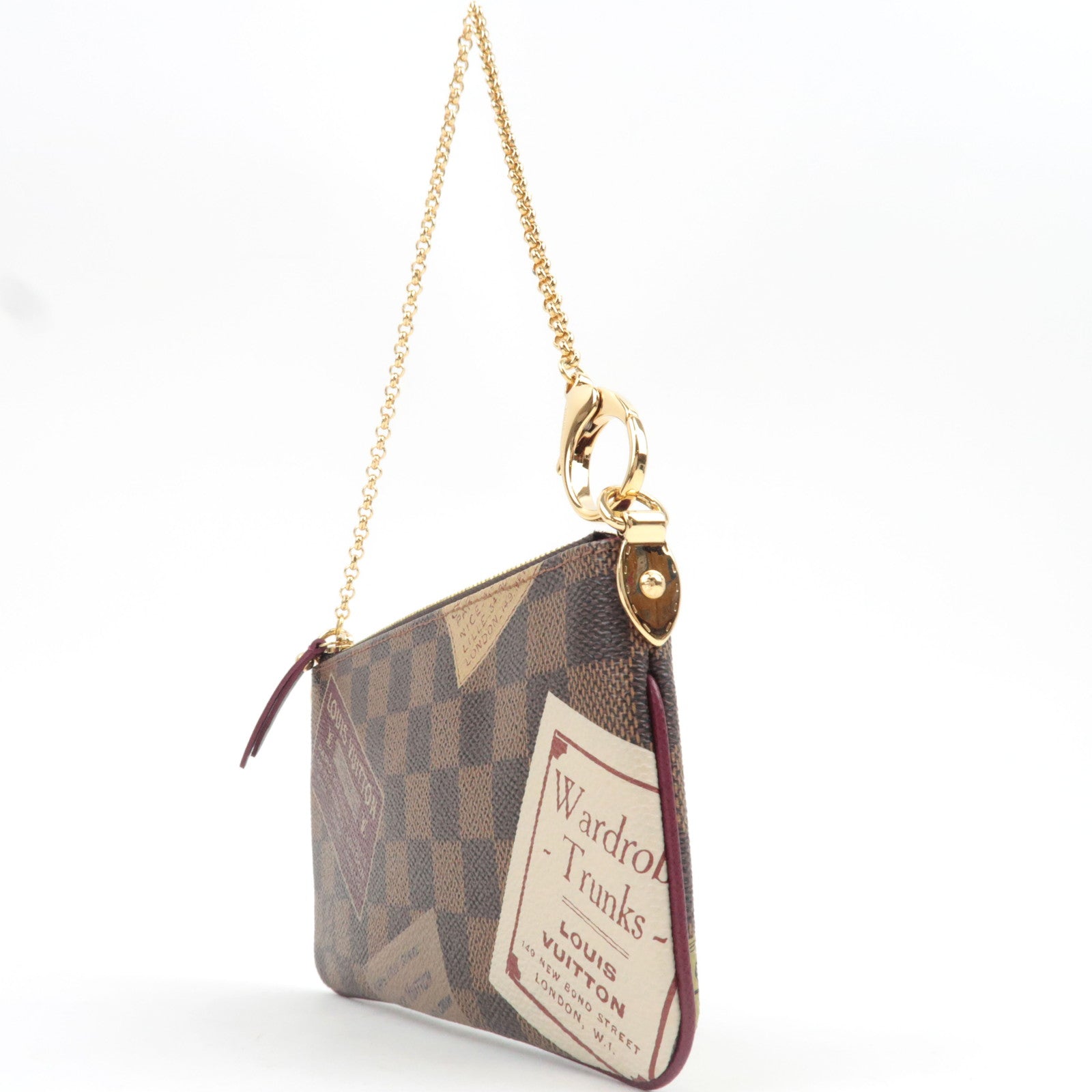 Louis Vuitton Label Collection Damier Pochette Milla MM Mini Bag N63080 AA2069 *Dust bag