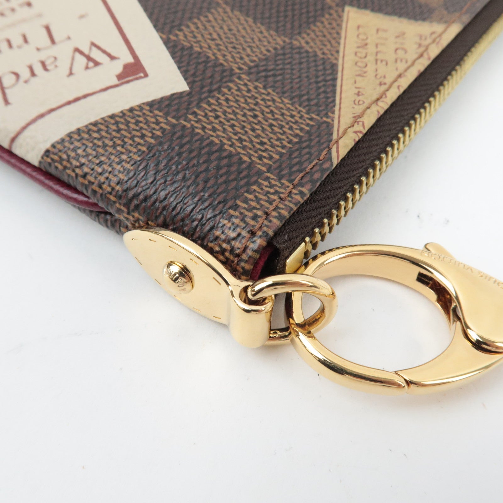 Louis Vuitton Label Collection Damier Pochette Milla MM Mini Bag N63080 AA2069 *Dust bag