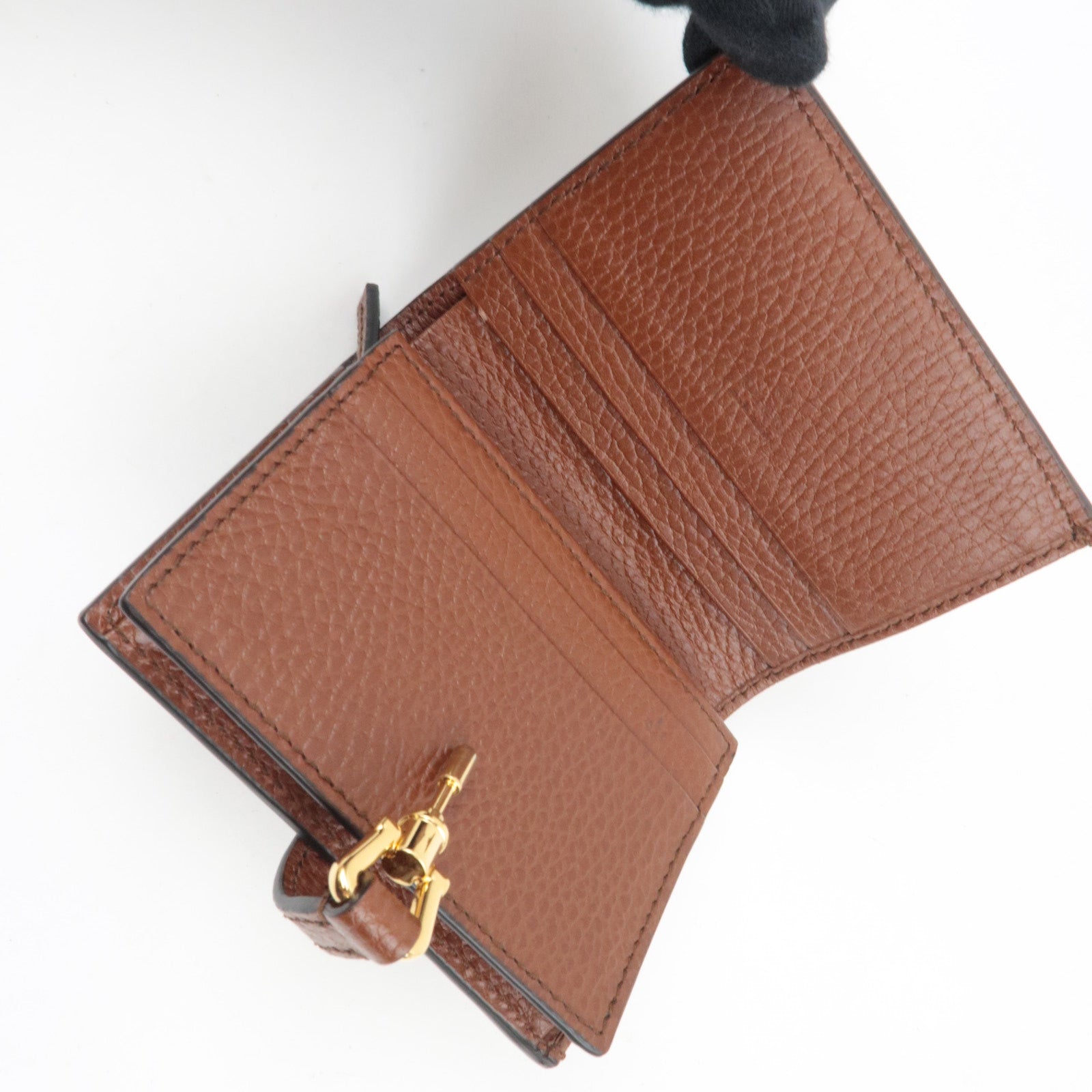 GUCCI Jackie 1961 Bifold Wallet GG Denim Leather Navy 645536 *Box, Dust bag