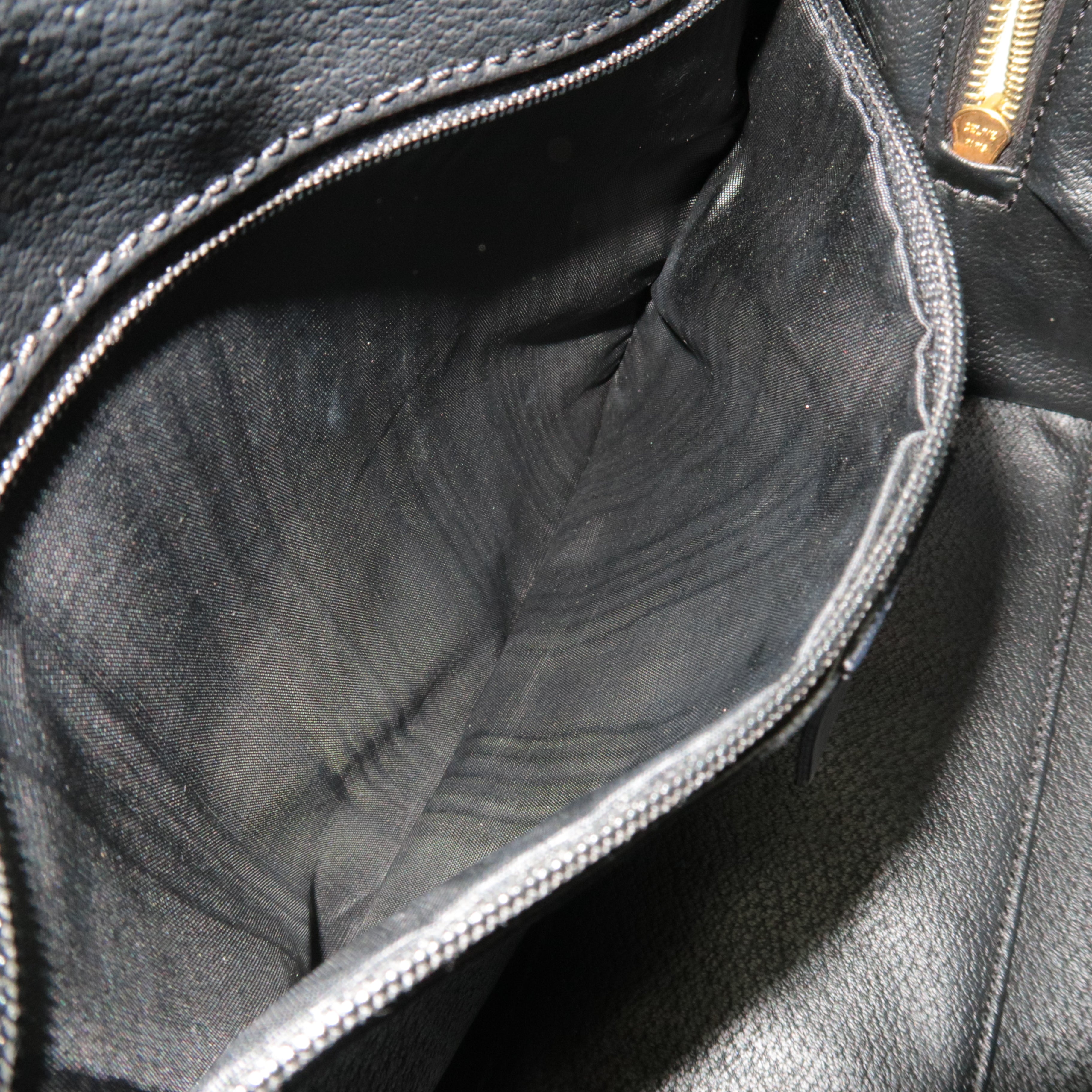 CELINE Macadam Boston Bag PVC Leather Black Brown