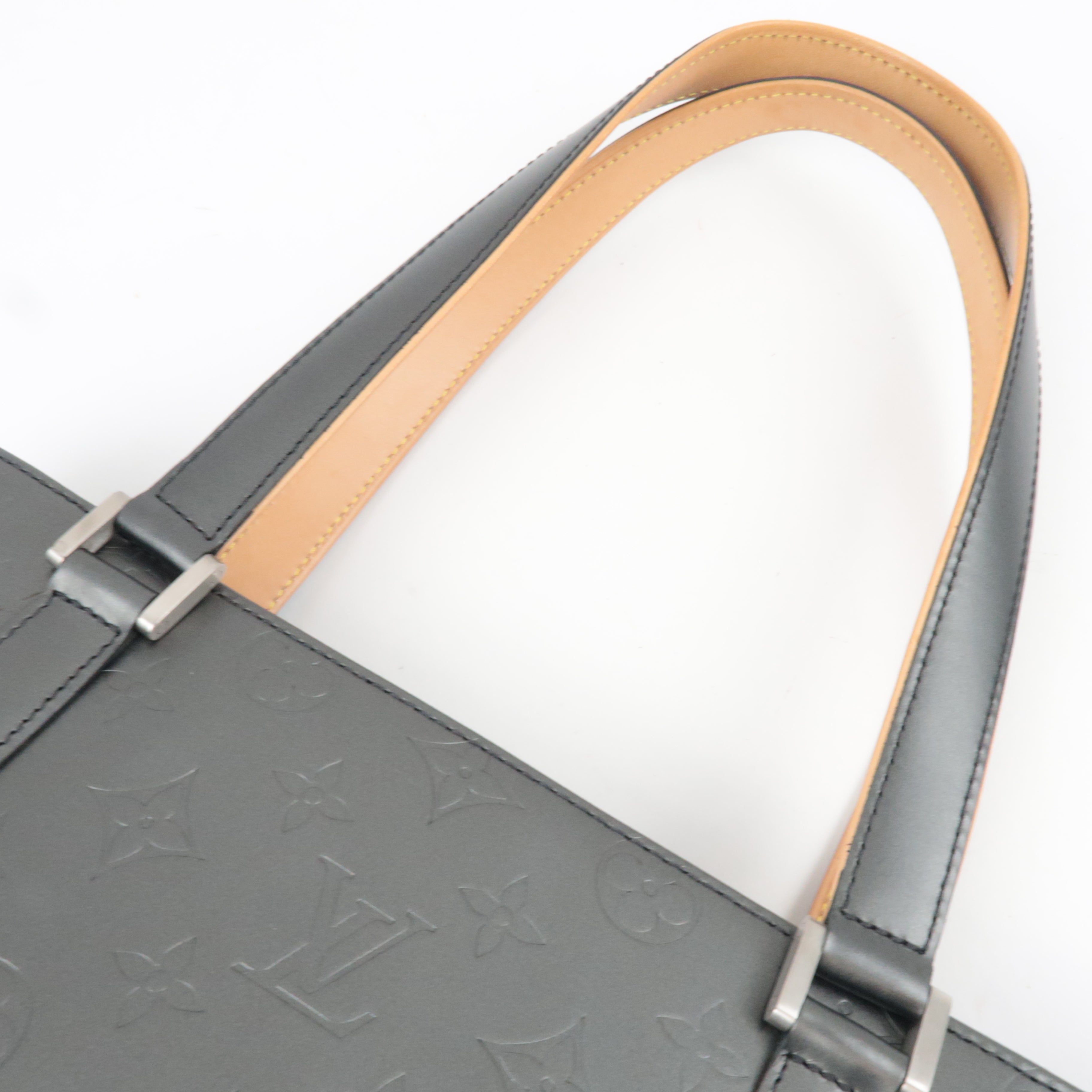 Louis Vuitton Monogram Matte Stockton Handbag Noir M55112 CA0093