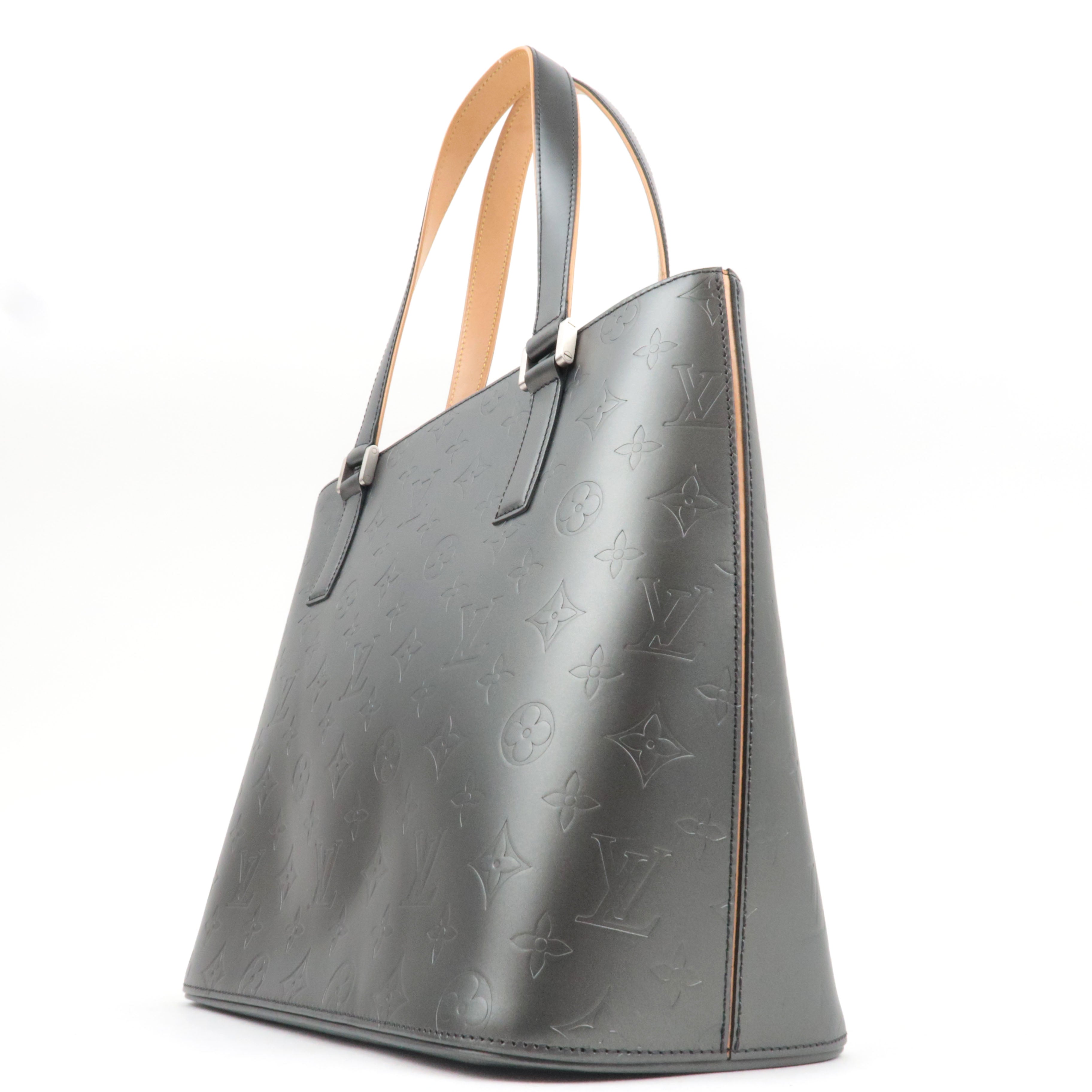 Louis Vuitton Monogram Matte Stockton Handbag Noir M55112 CA0093