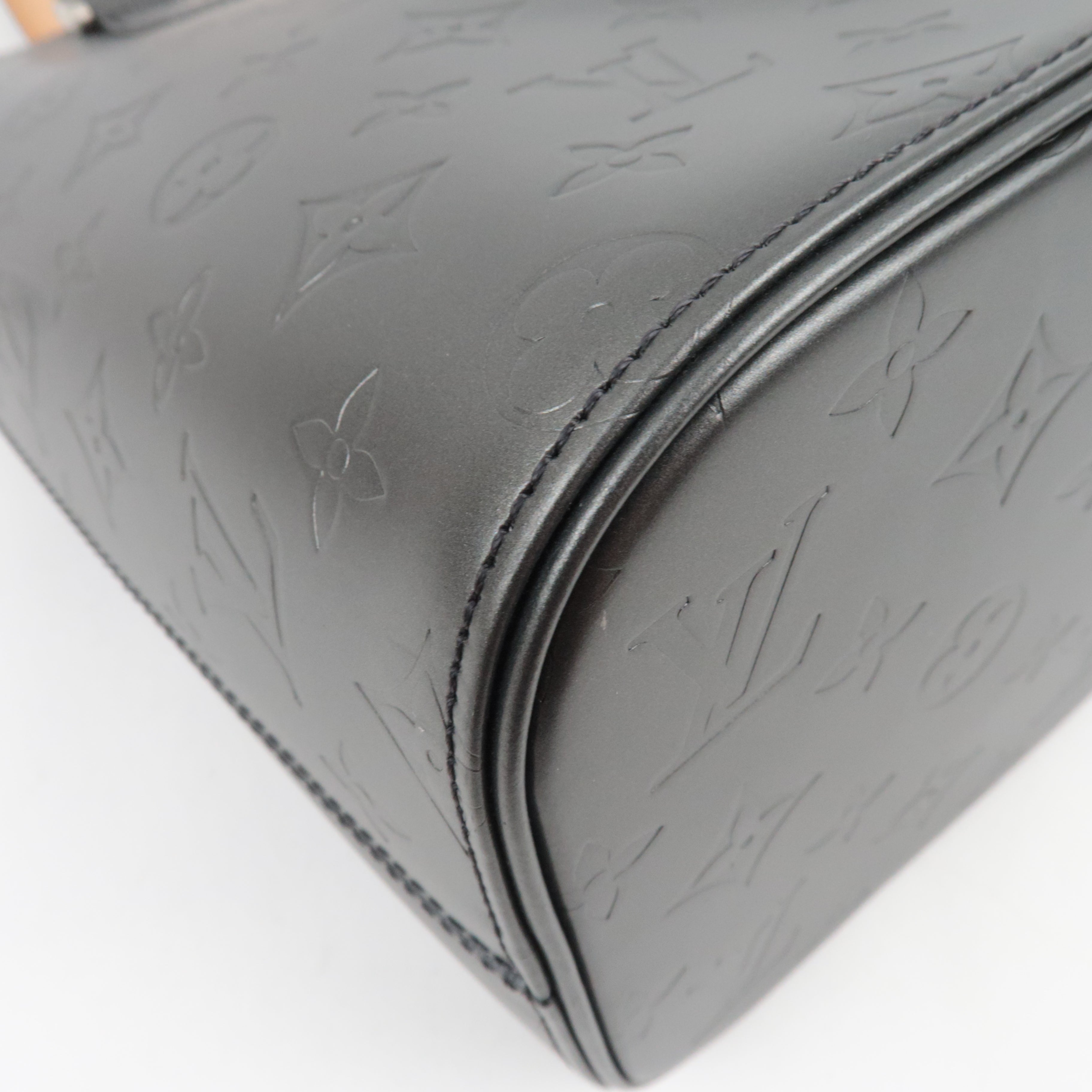 Louis Vuitton Monogram Matte Stockton Handbag Noir M55112 CA0093