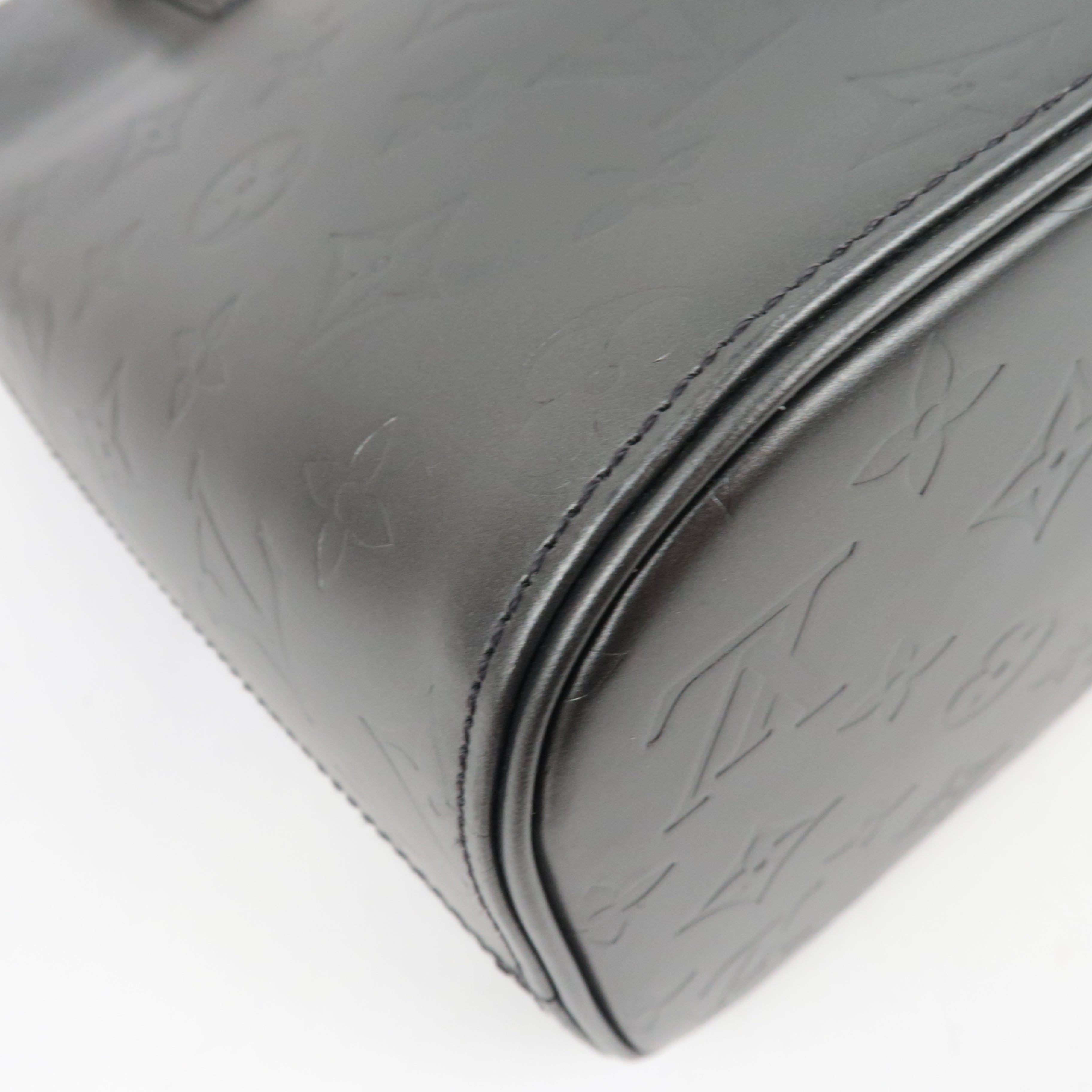 Louis Vuitton Monogram Matte Stockton Handbag Noir M55112 CA0093