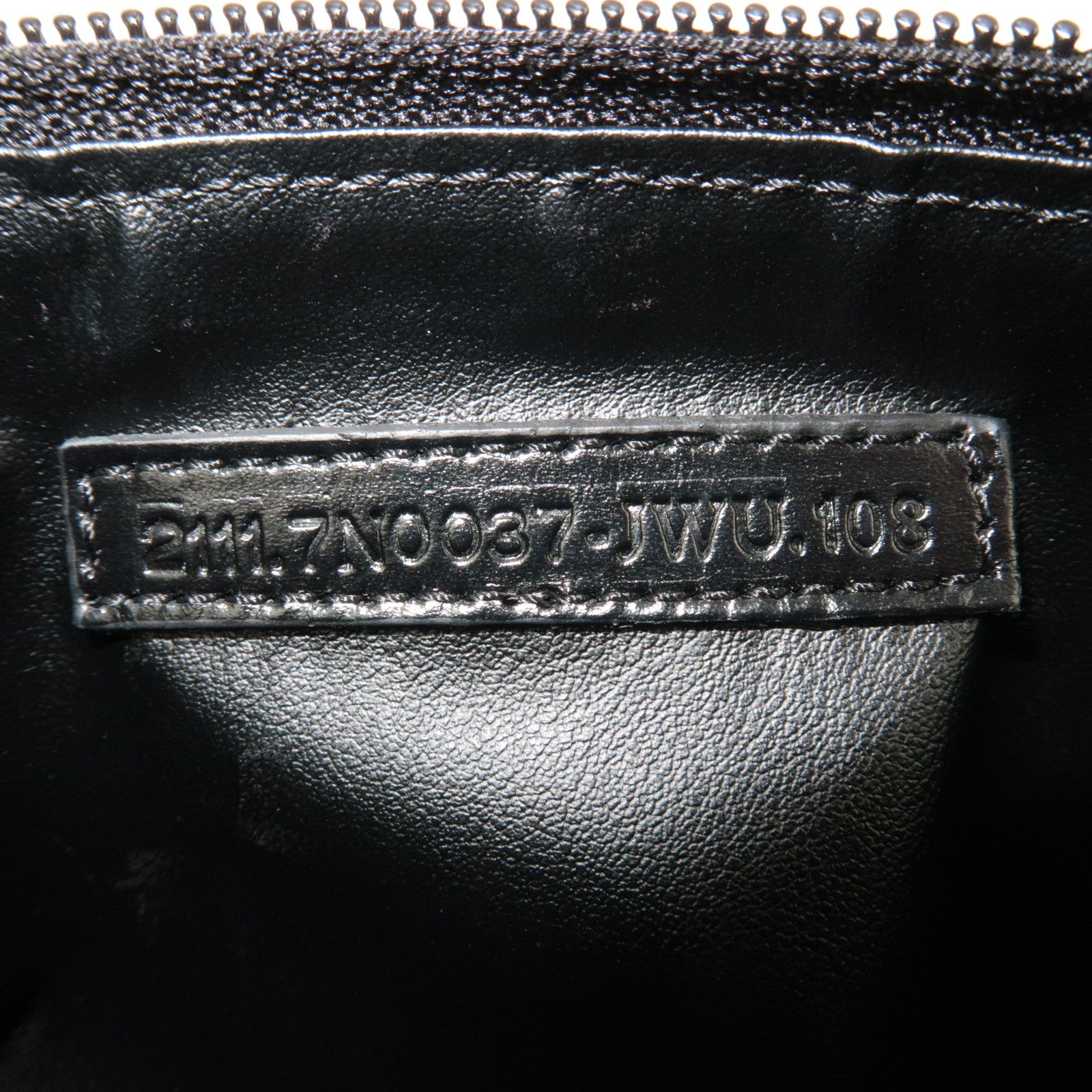 FENDI Zucca Small Cosmetic Pouch Canvas Leather Black 7N0037 *Dust bag