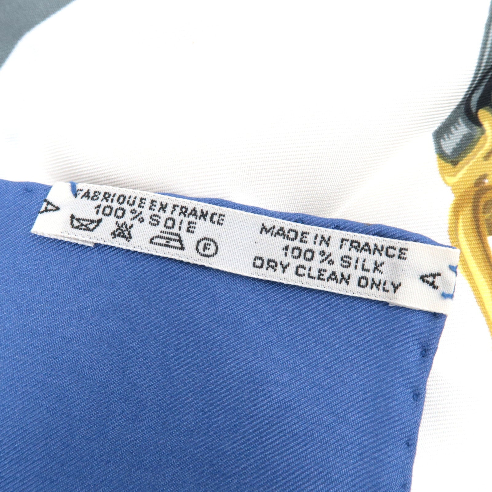 HERMES Carre 90 Scarf BRIDES de GALA 100% Silk Blue White