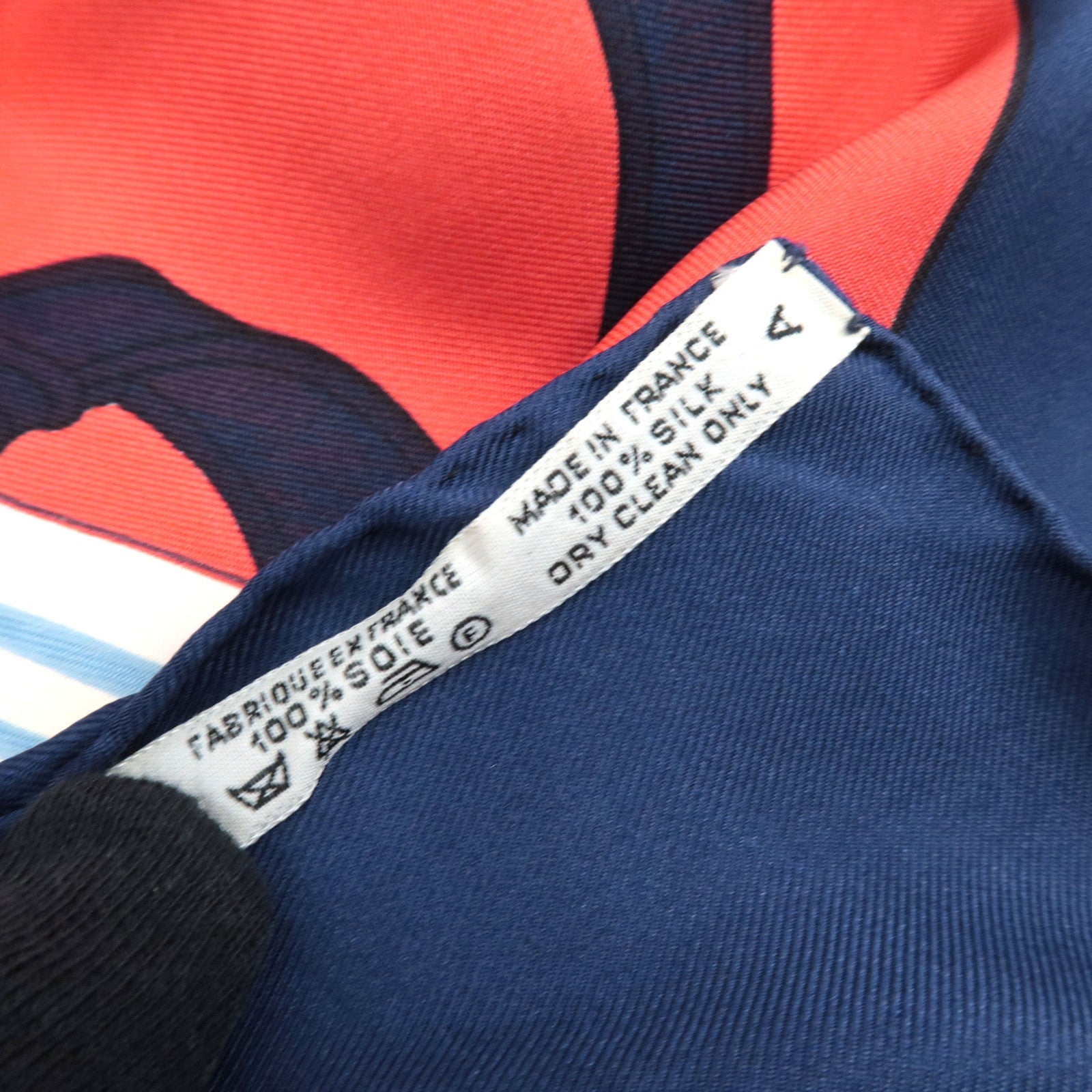 HERMES Carre 90 Scarf Eperon d'or 100% Silk *Red Navy