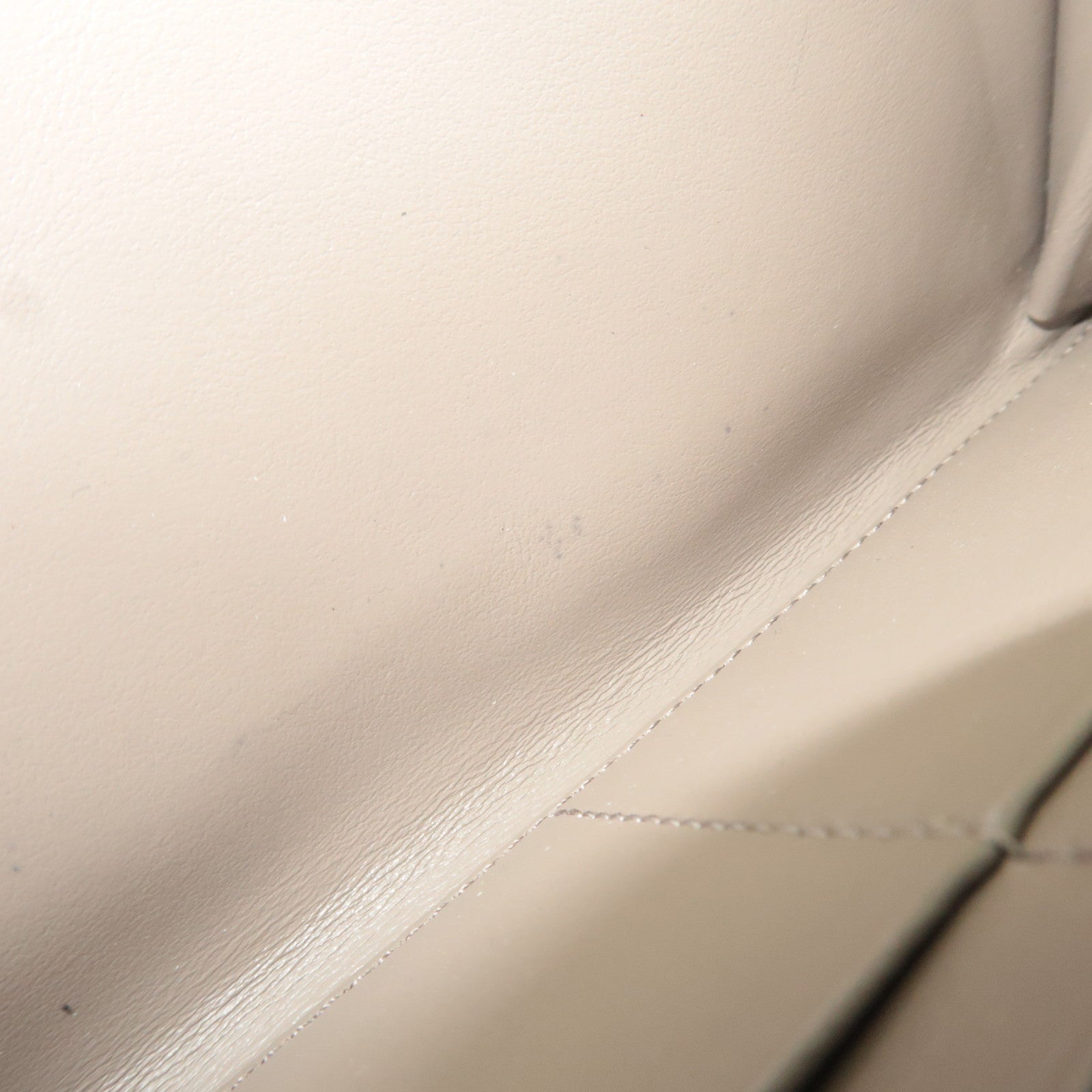 CELINE Round Zipper Long Wallet Leather Greige *Box, Dust bag