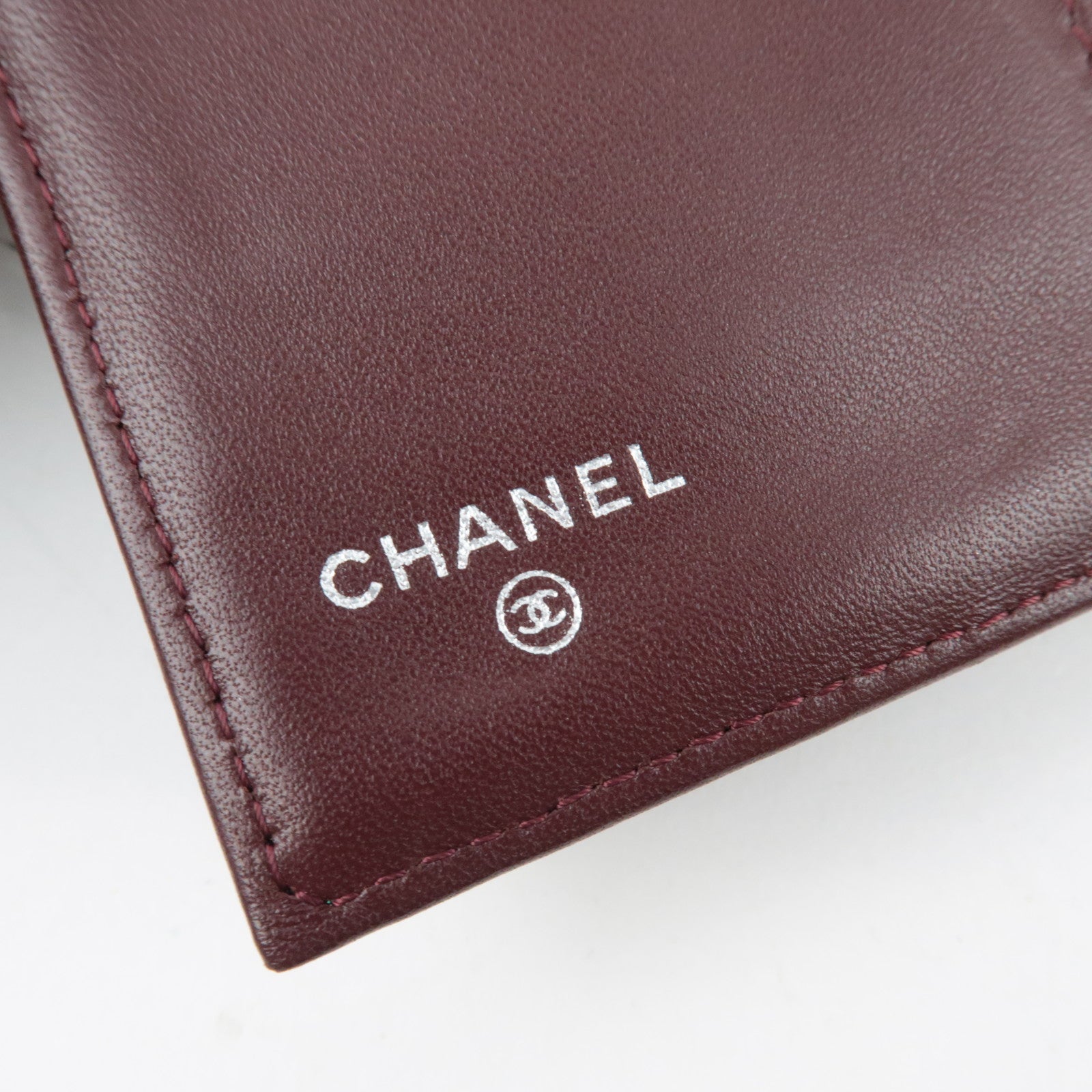 CHANEL Matelasse Tri-Fold Long Wallet Lambskin Black Silver HDW 14212311 *G card