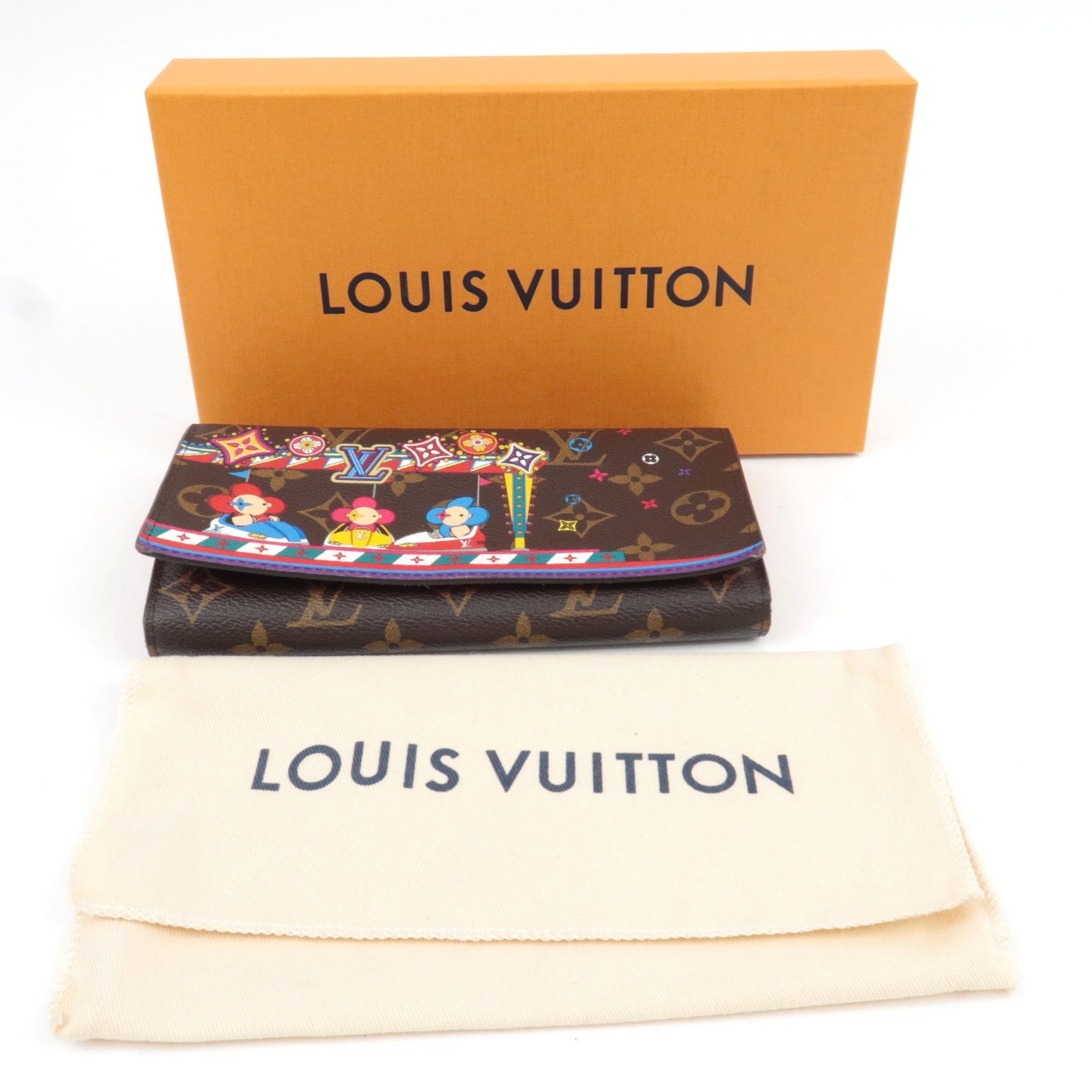 Louis Vuitton Monogram Vivienne Portefeuille Sarah NM Long Wallet M69747 RFID *Box, Dust bag