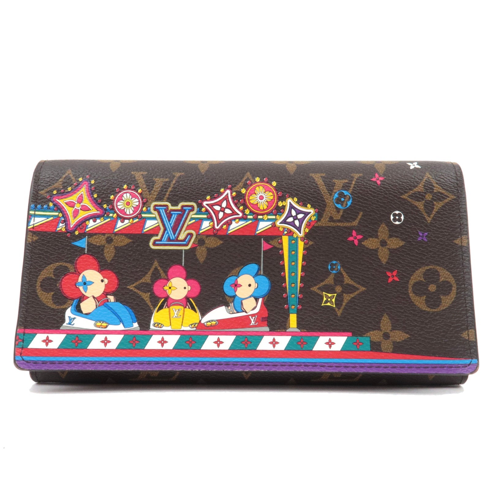 Louis Vuitton Monogram Vivienne Portefeuille Sarah NM Long Wallet M69747 RFID *Box, Dust bag81223