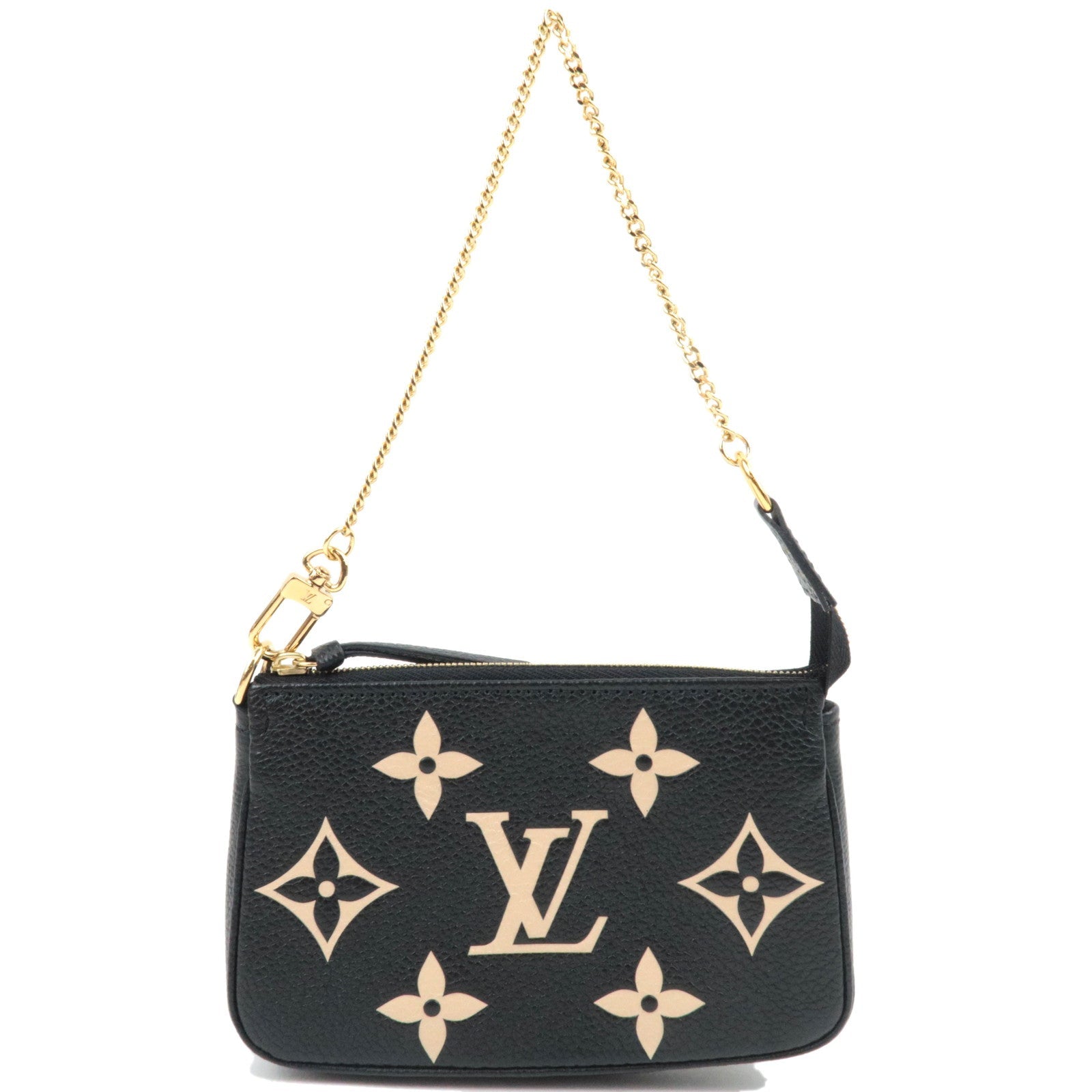 Louis Vuitton Bicolor Monogram Empreinte Mini Pochette Accessoires Noir M80732 RFID *Box, Dust bag81225