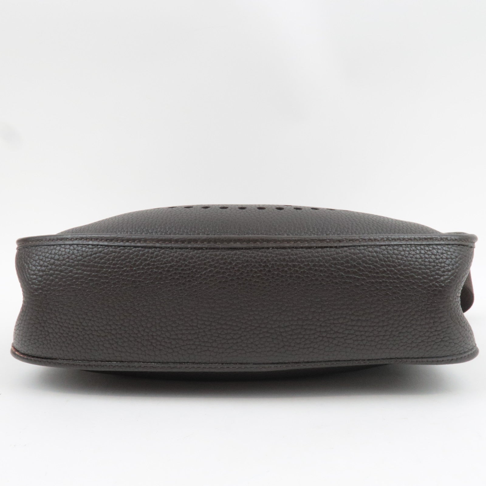 HERMES Evelyne 1GM Shoulder Bag □H Stamp (2004) Taurillon Clemence Brown Gold HDW