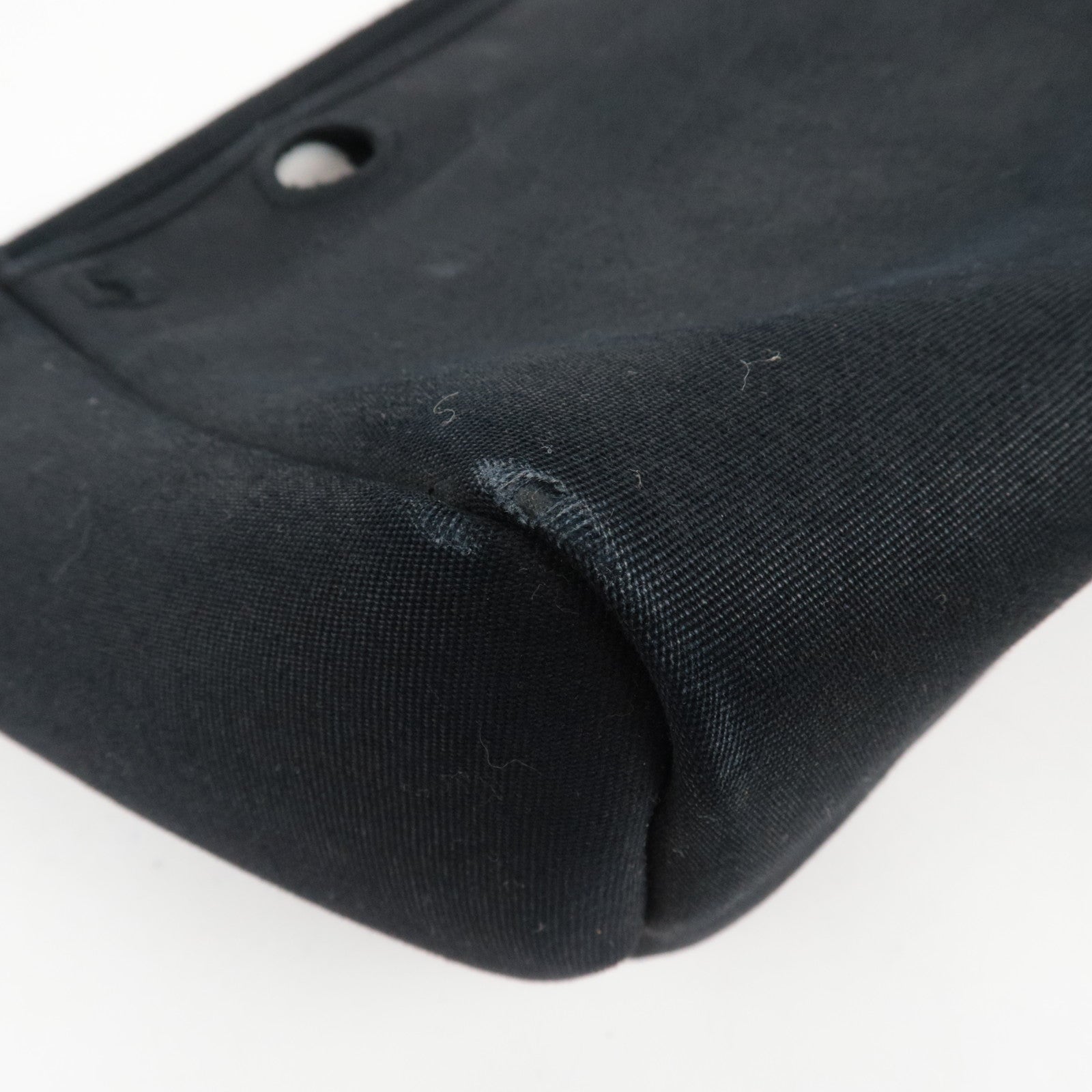 HERMES Her Bag Cabas PM □H Stamp (2004) Canvas Leather Beige Black *Spare bag