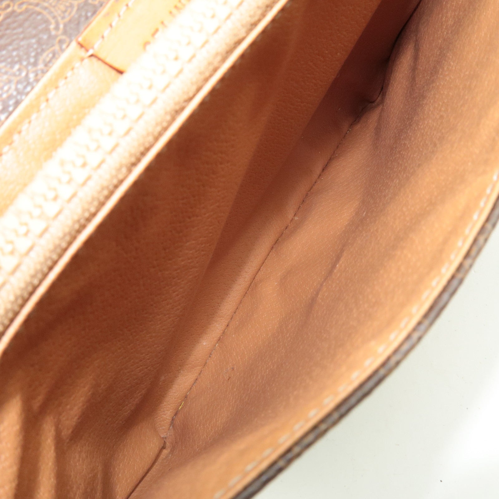 CELINE Macadam Shoulder Bag PVC Leather Brown