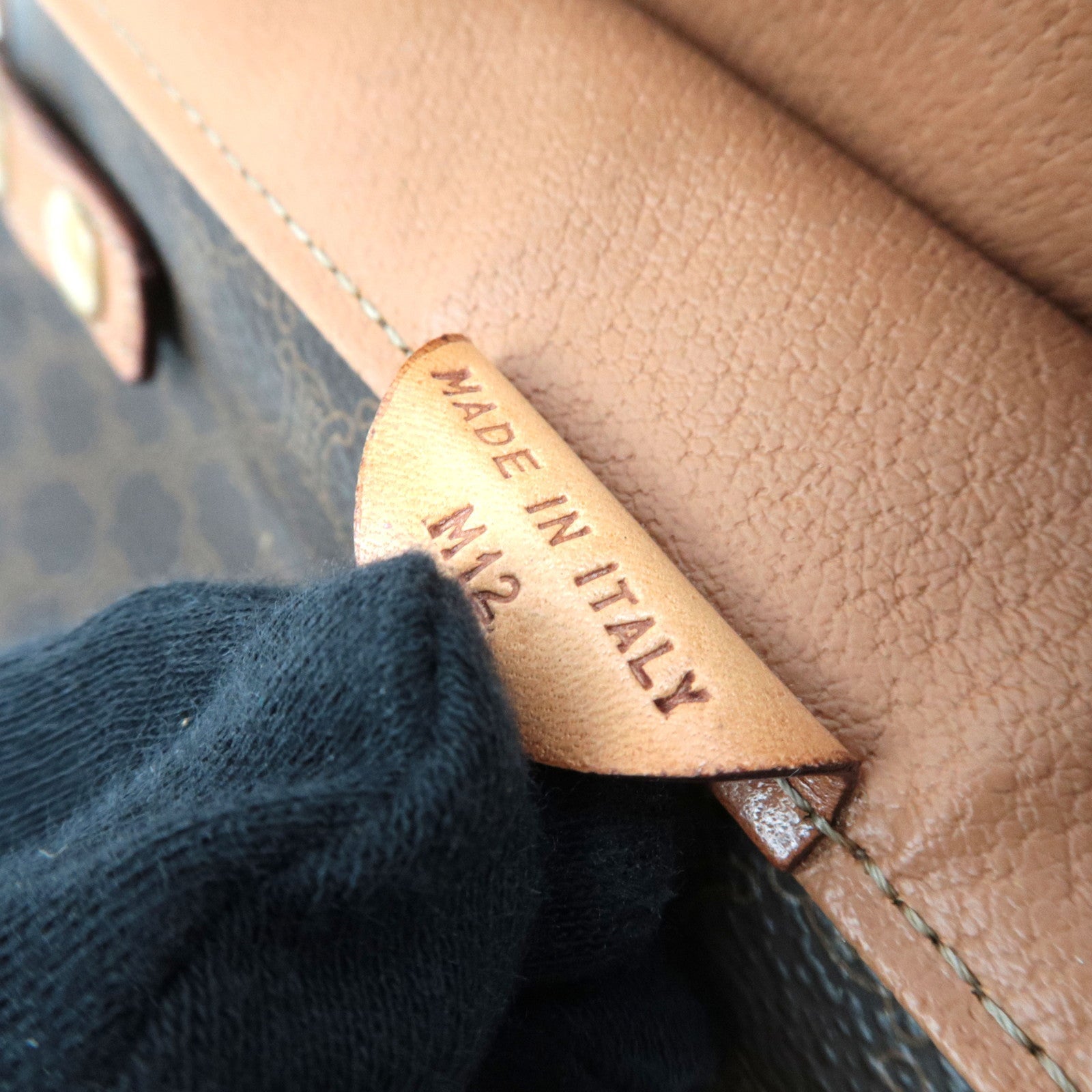 CELINE Macadam Shoulder Bag PVC Leather Brown