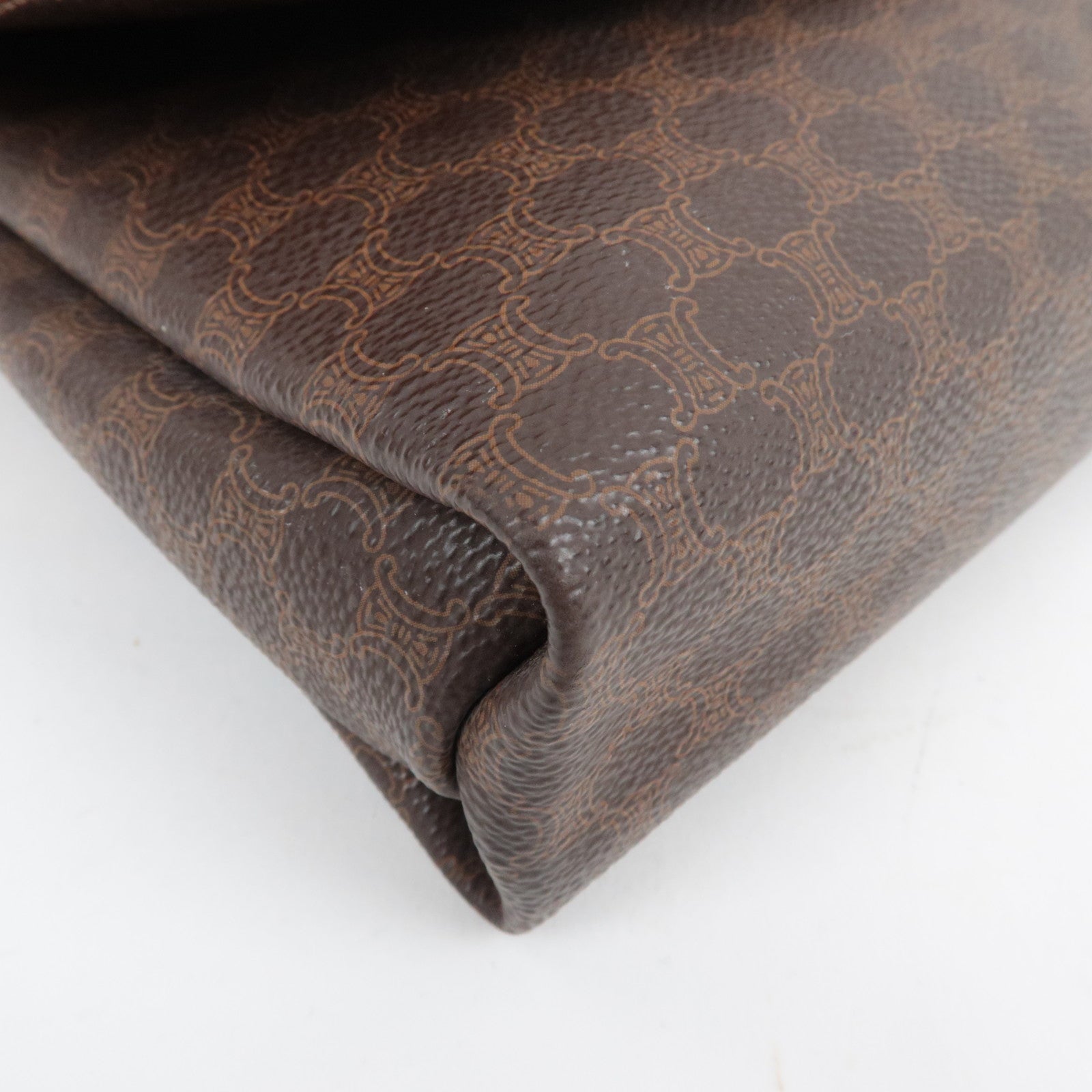 CELINE Macadam Shoulder Bag PVC Leather Brown