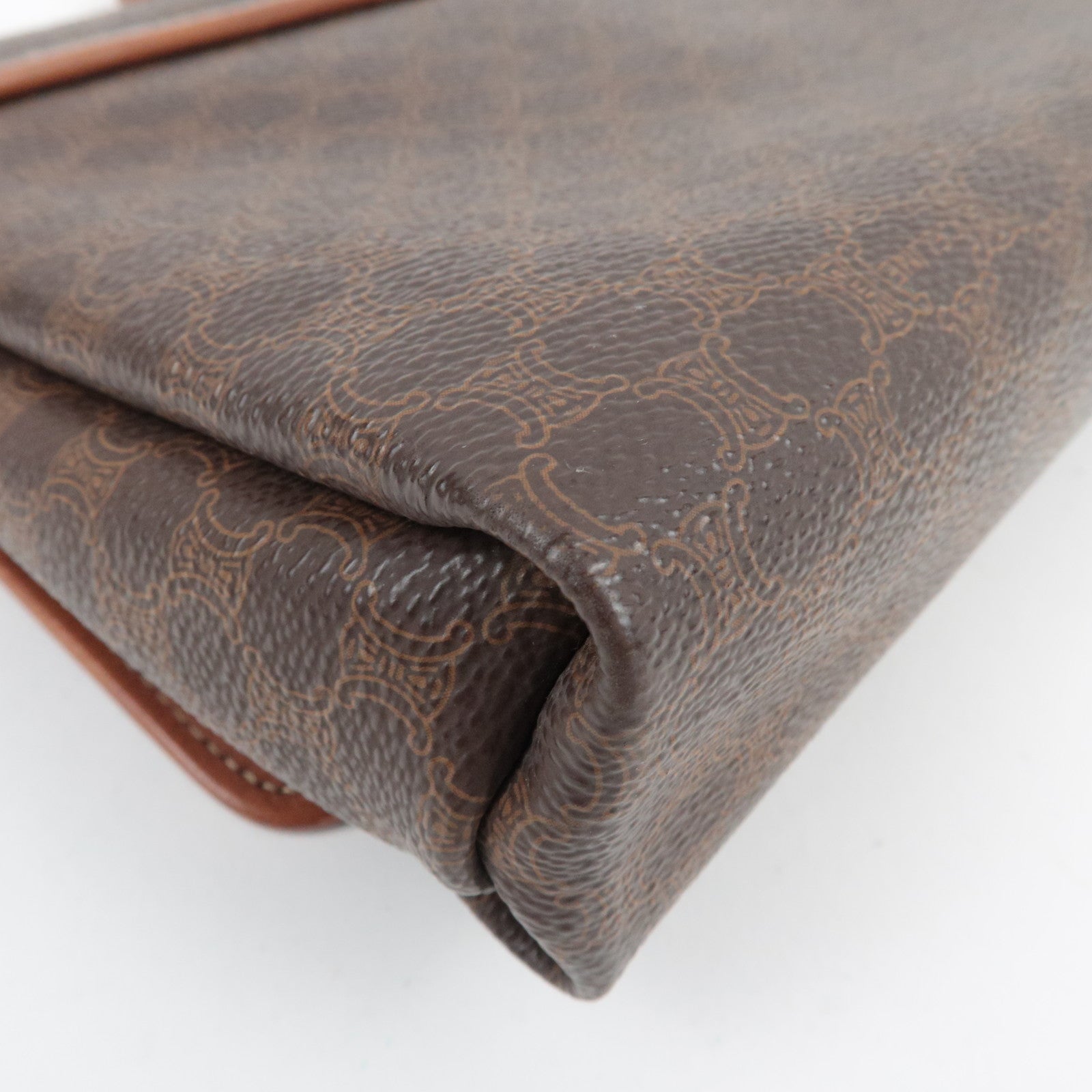 CELINE Macadam Shoulder Bag PVC Leather Brown