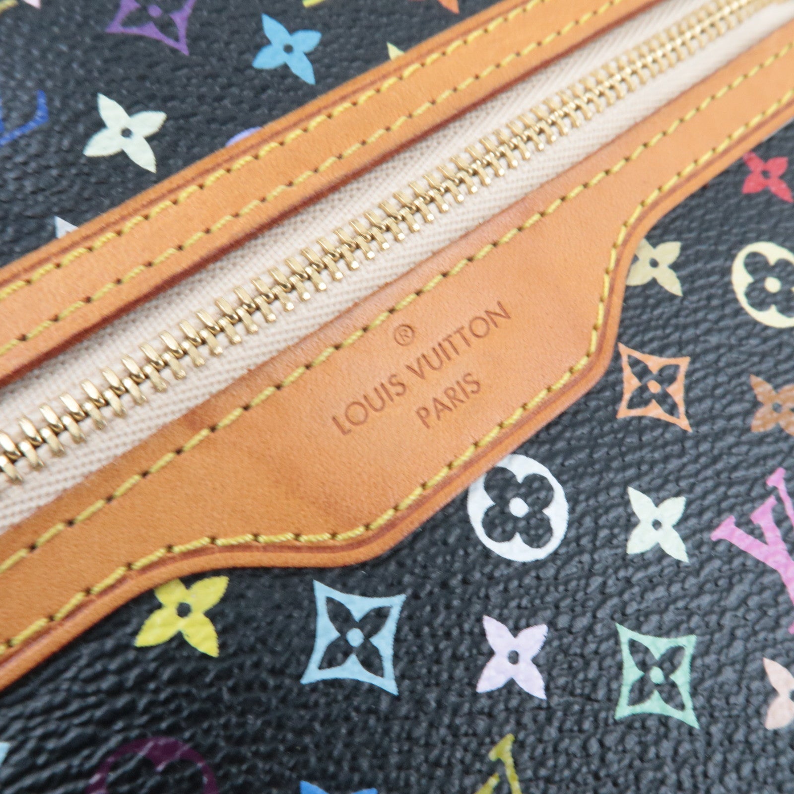 Louis Vuitton Monogram Multicolor Pochette GM Pouch Noir M60030 MI0066