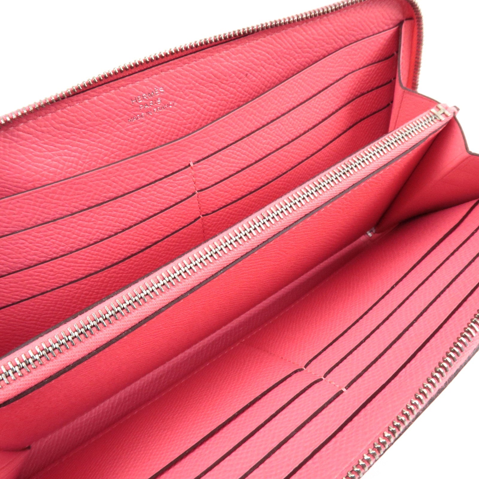 HERMES Azap Long Wallet Y Stamp (2020) Veau Epsom Pink Silver HDW